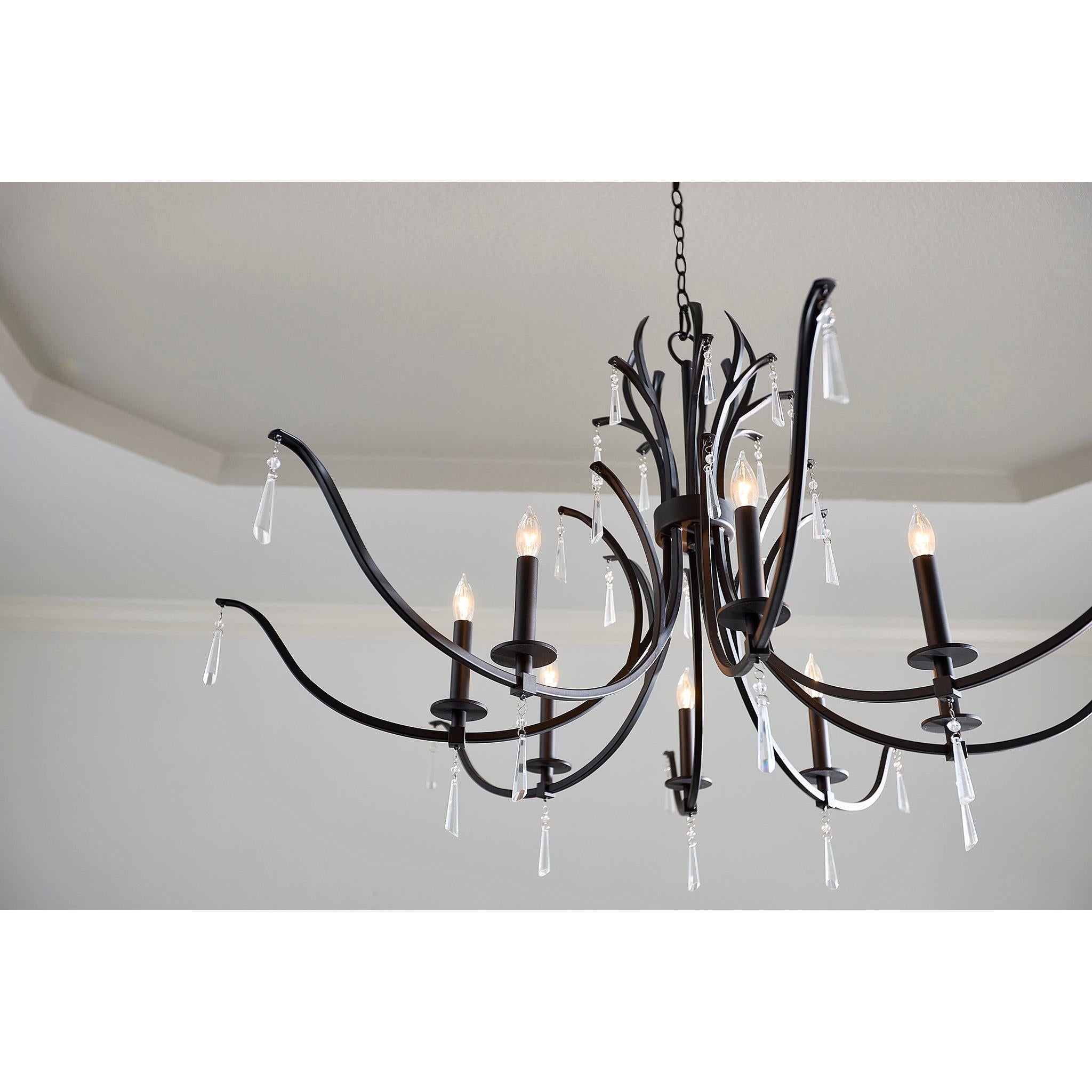 Quorum Majesty 620-8-59 Chandelier - Matte Black