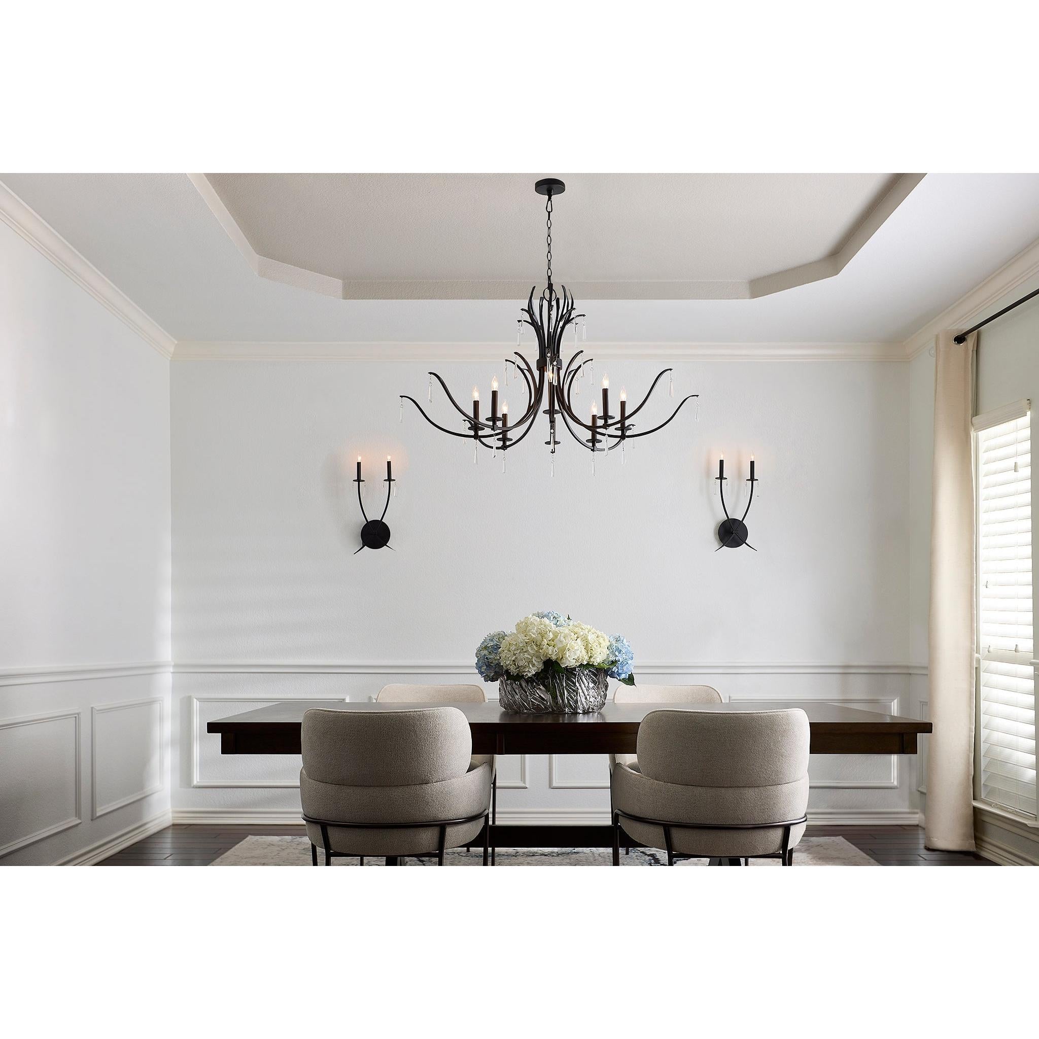 Quorum Majesty 620-8-59 Chandelier - Matte Black