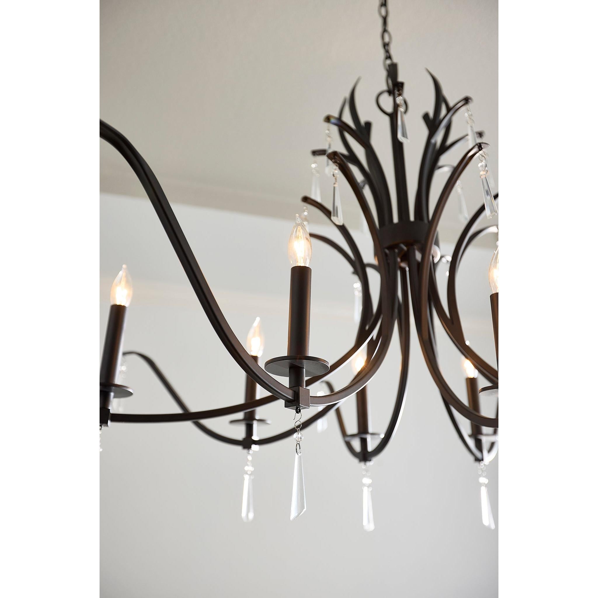 Quorum Majesty 621-8-59 Chandelier - Matte Black
