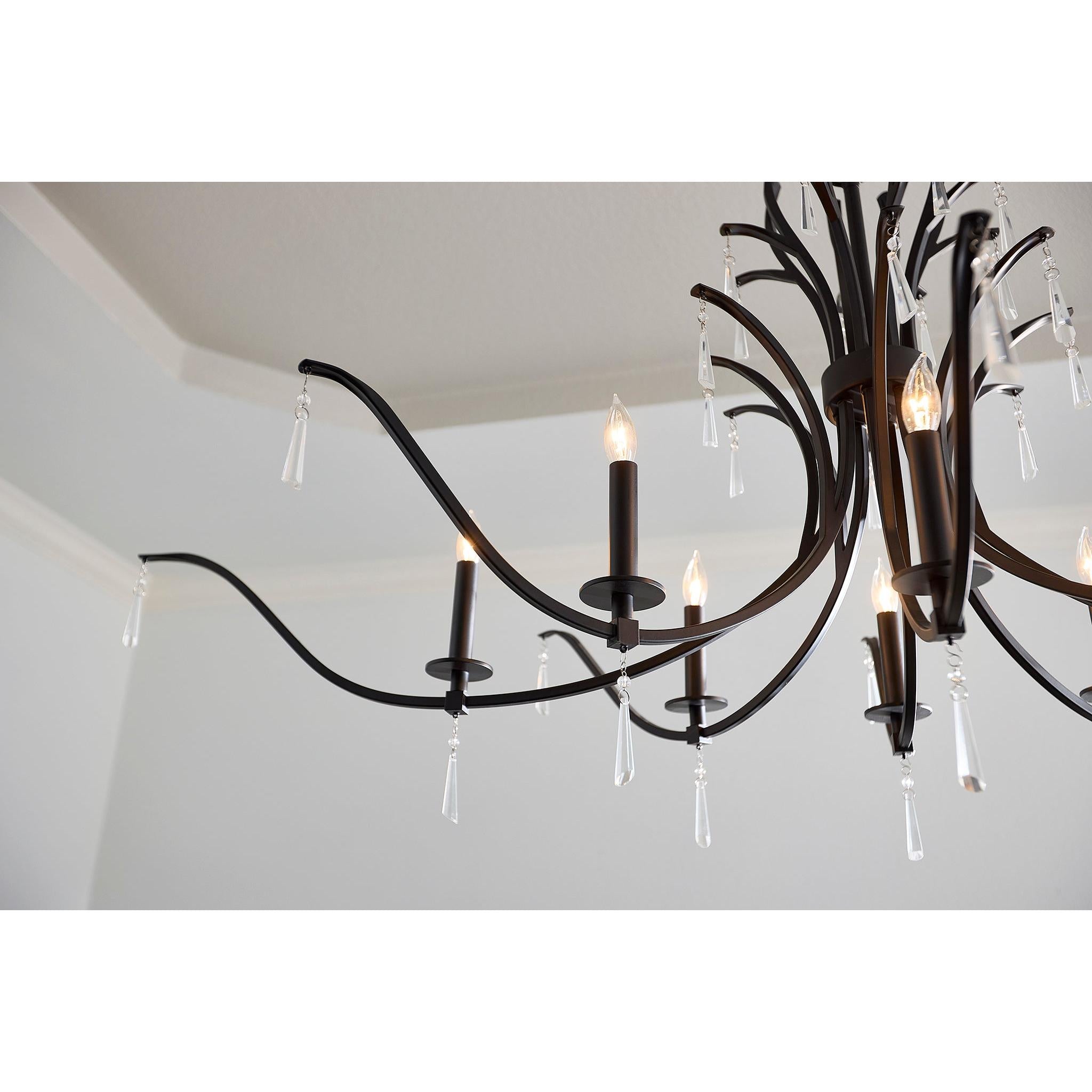 Quorum Majesty 621-8-59 Chandelier - Matte Black