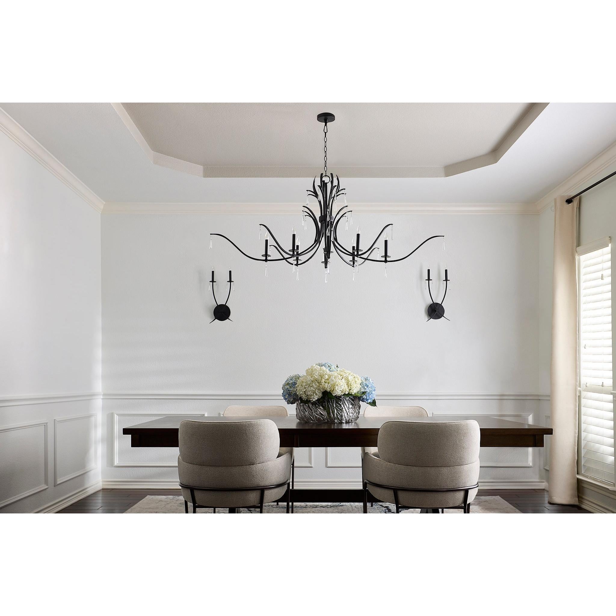 Quorum Majesty 621-8-59 Chandelier - Matte Black