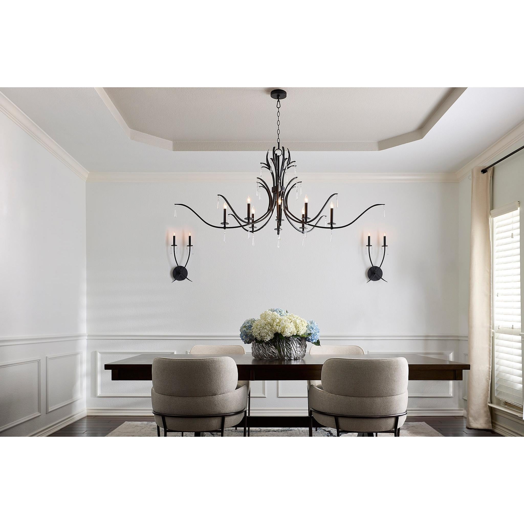 Quorum Majesty 621-8-59 Chandelier - Matte Black