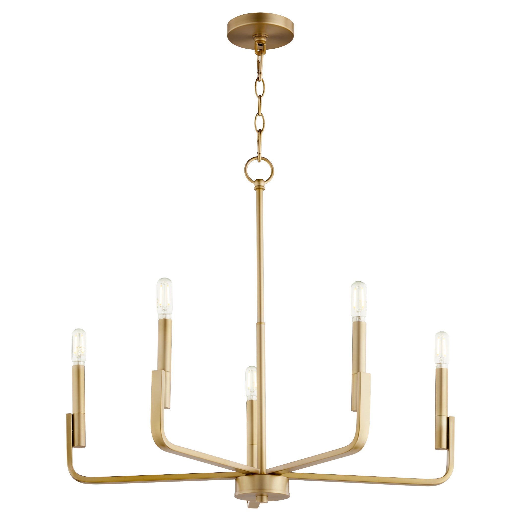 Quorum Tempo 6210-5-80 Chandelier - Aged Brass
