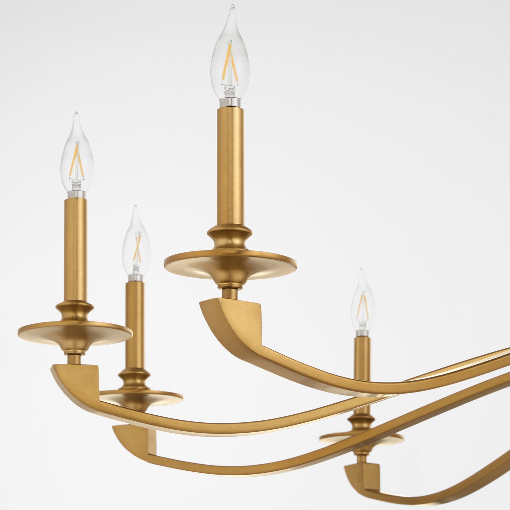 Quorum CHANTELLE 6240-12-47 Chandelier Transitional - Brushed Brass