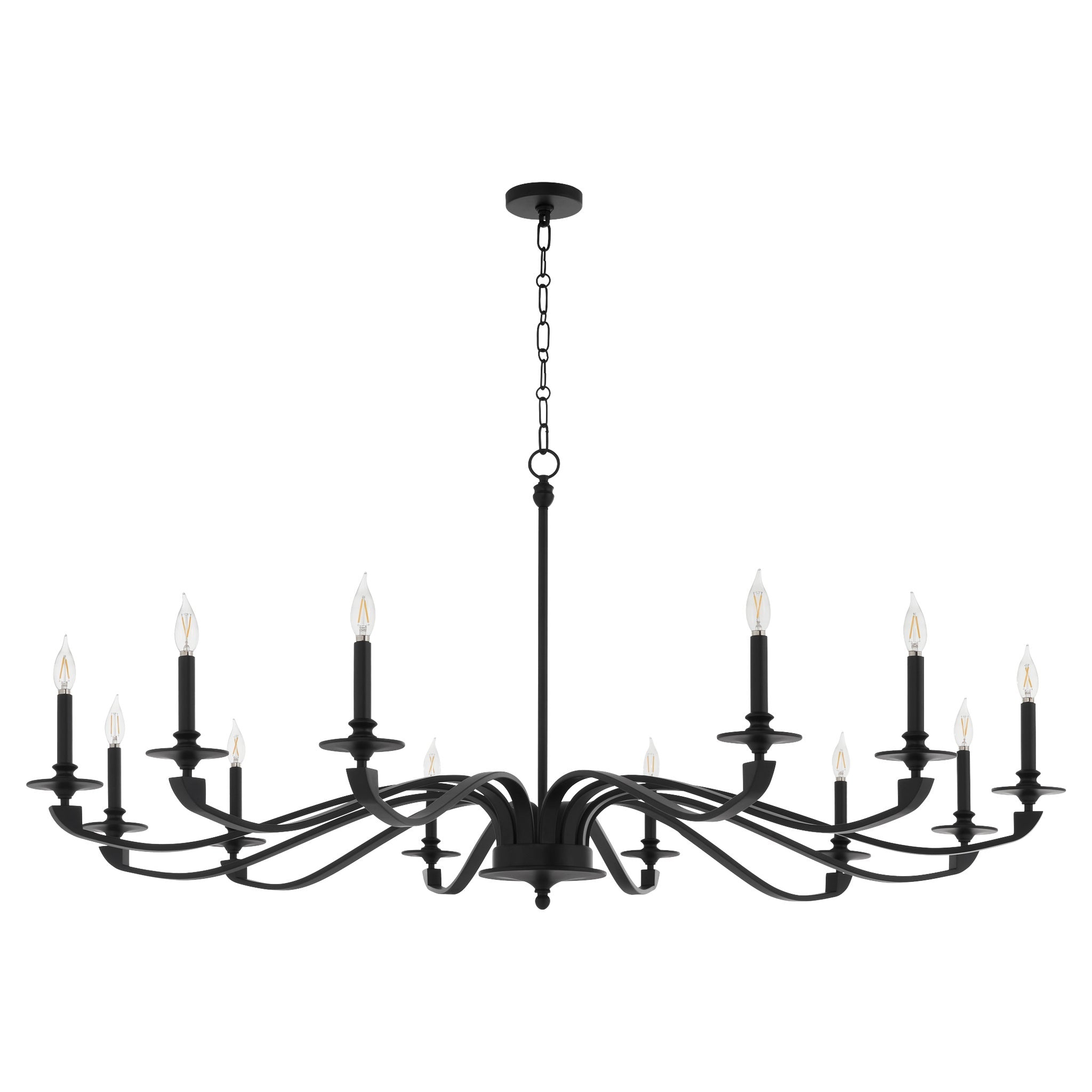 Quorum CHANTELLE 6240-12-59 Chandelier Transitional - Matte Black