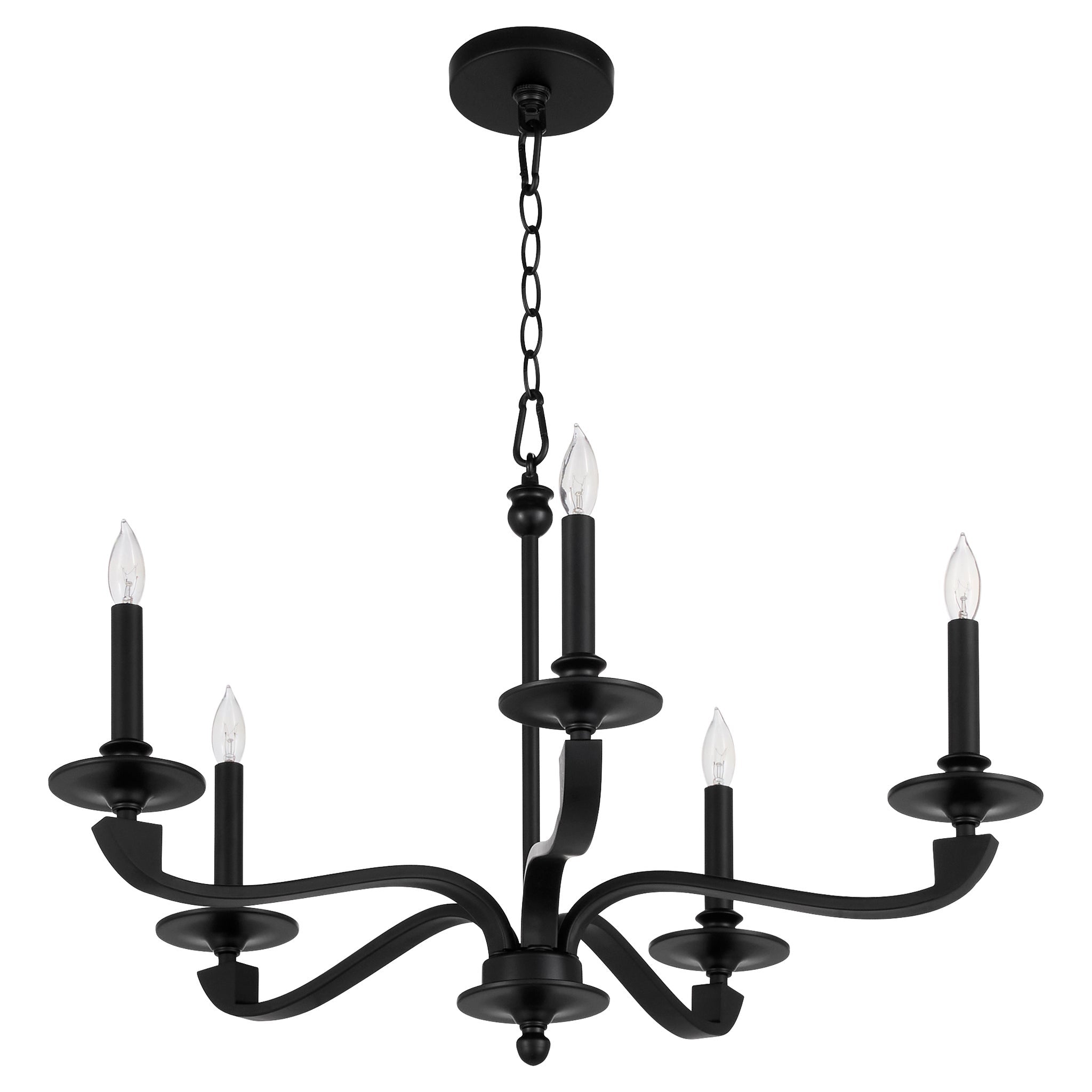 Quorum CHANTELLE 6240-5-59 Chandelier Transitional - Matte Black