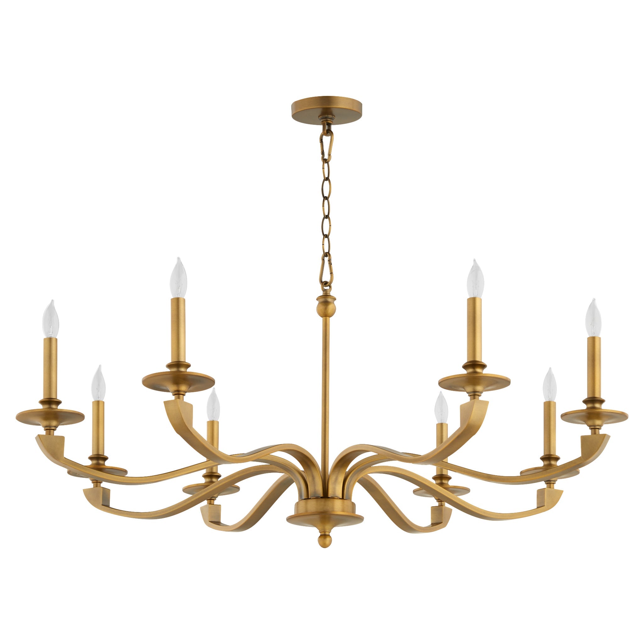 Quorum CHANTELLE 6240-8-47 Chandelier Transitional - Brushed Brass