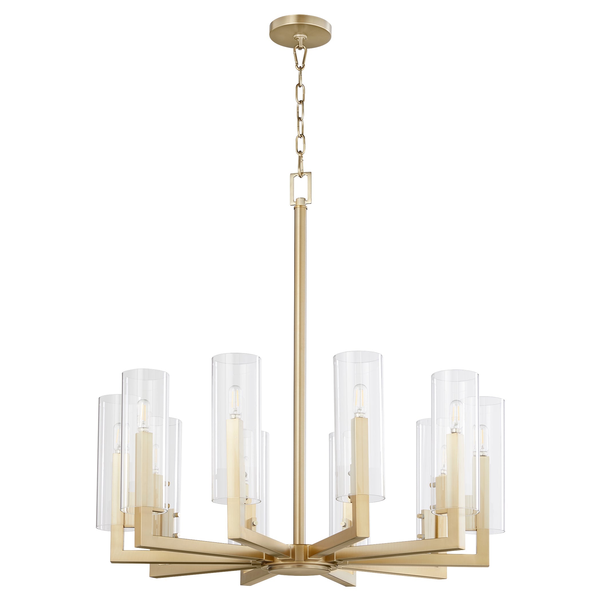 Quorum HARBIN 6277-10-80 Chandelier Contemporary - Aged Brass