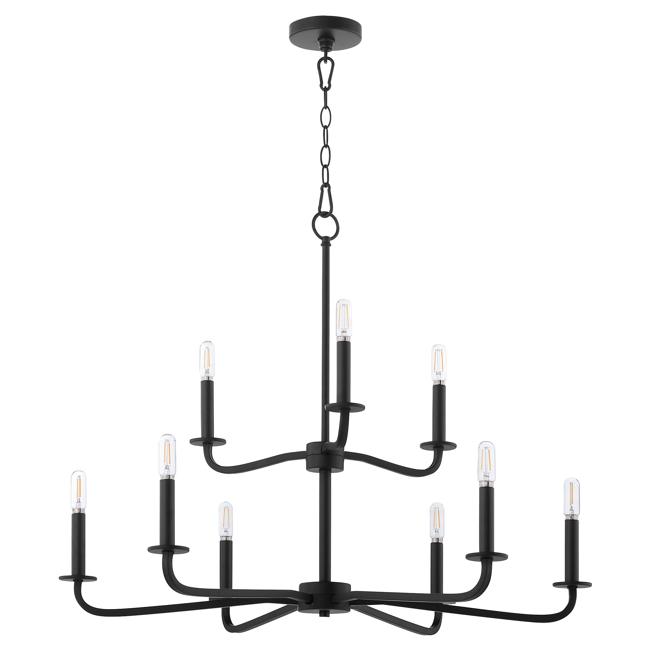 Quorum RUTHERFORD 6307-9-59 Chandelier - Matte Black