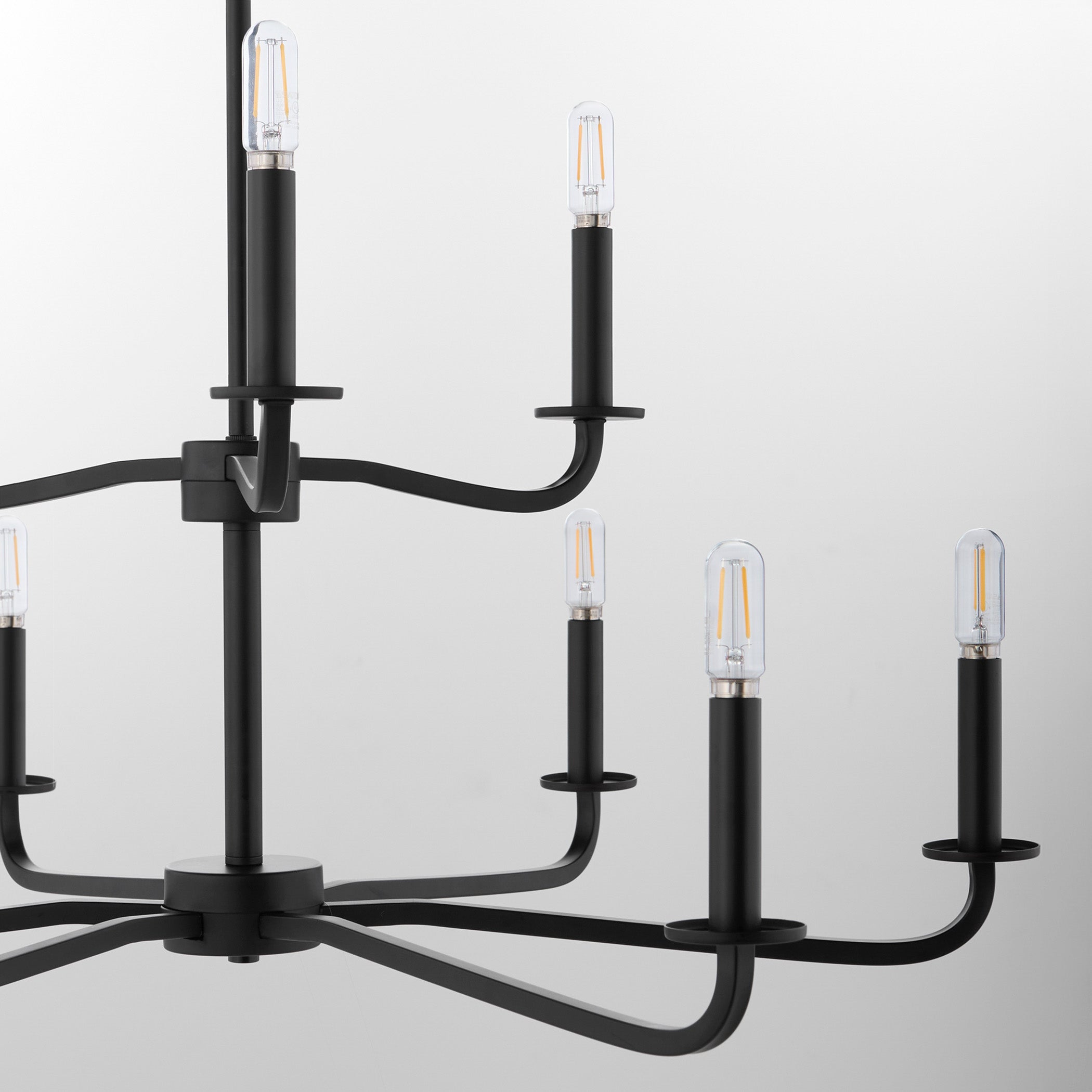 Quorum RUTHERFORD 6307-9-59 Chandelier - Matte Black
