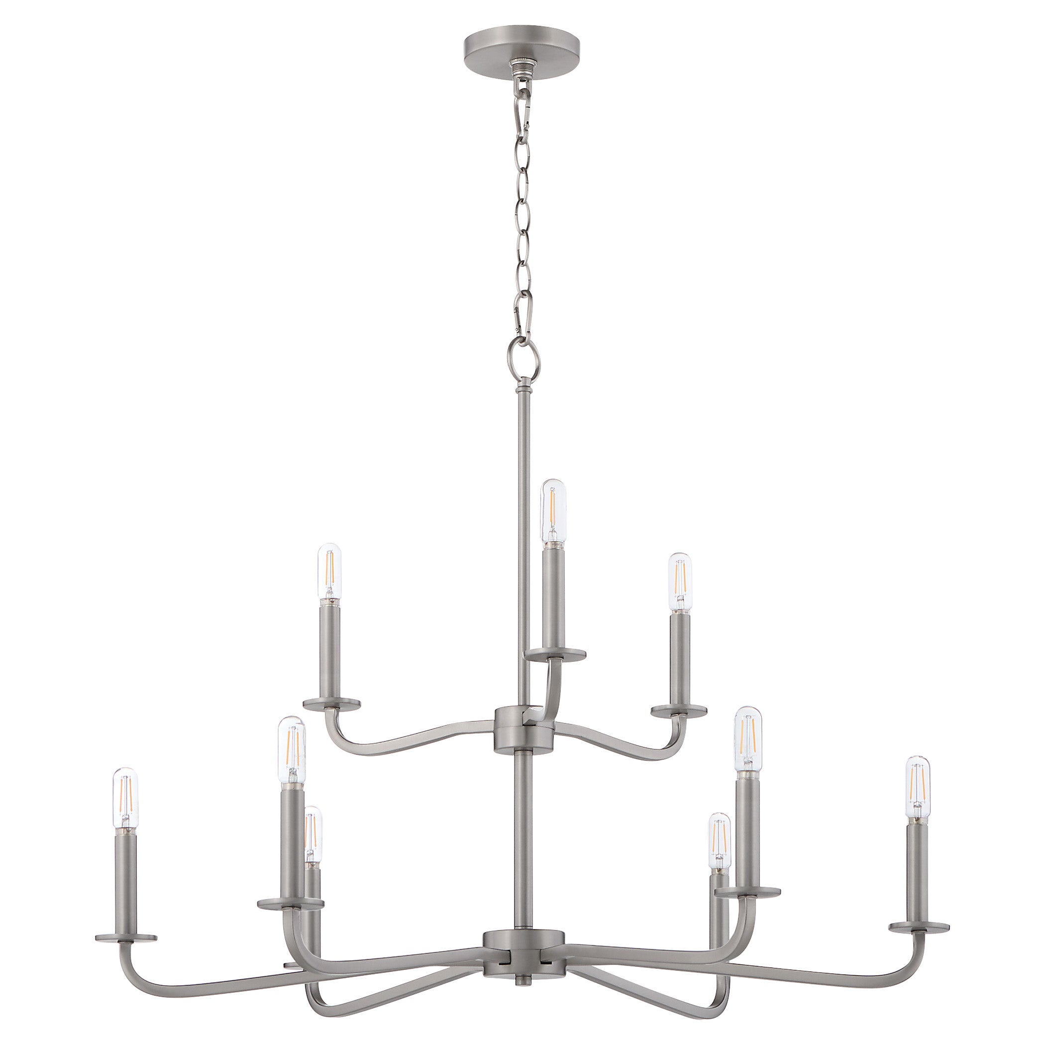 Quorum RUTHERFORD 6307-9-65 Chandelier - Satin Nickel