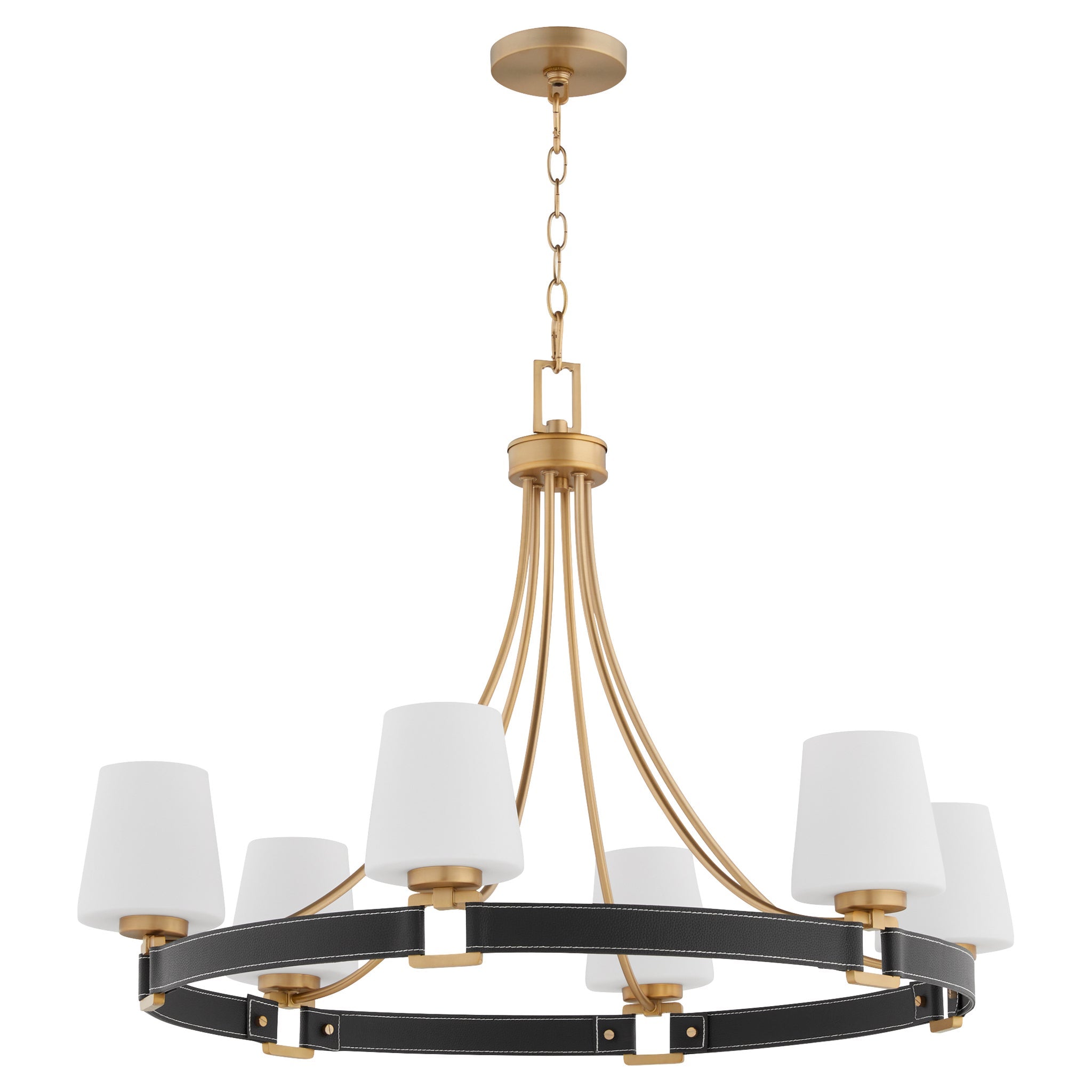 Quorum HIDALGO 635-6-80 Chandelier Transitional - Aged Brass