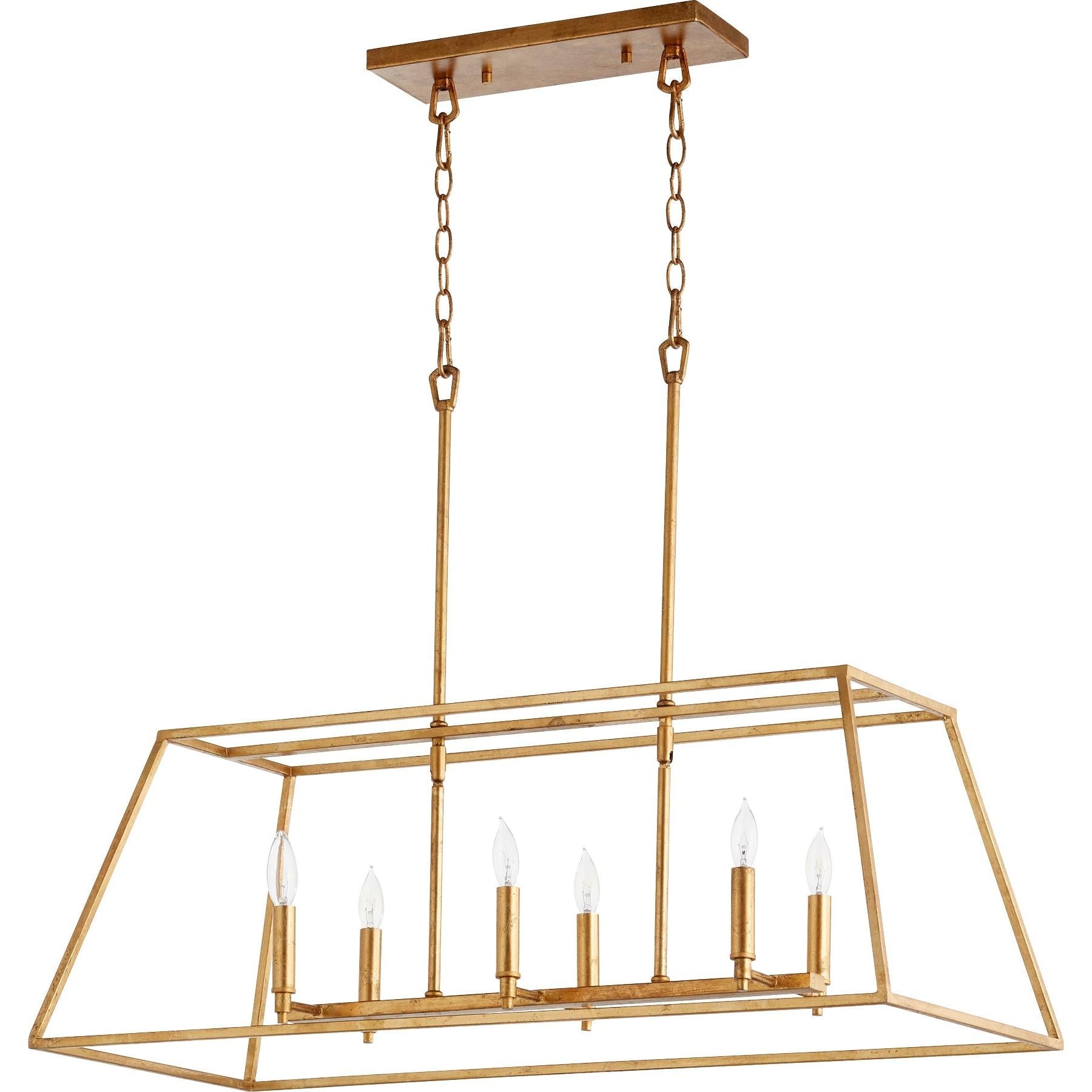 Quorum Gabriel 654-6-74 Pendant - Gold Leaf