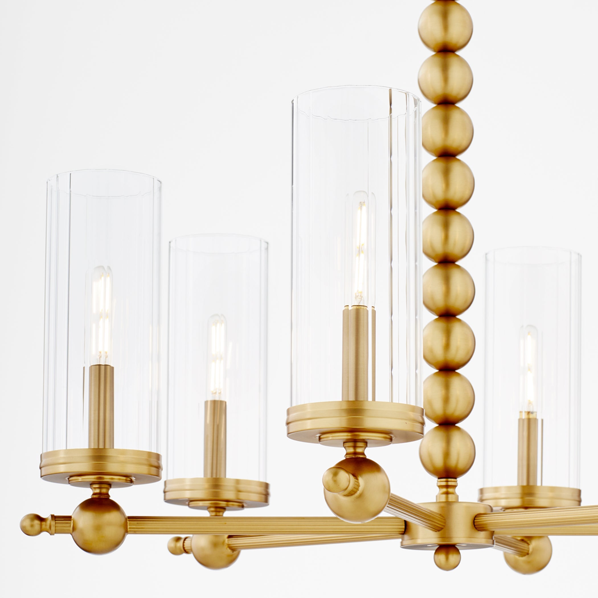 Quorum Lee Boulevard 660-6-80 Chandelier - Aged Brass