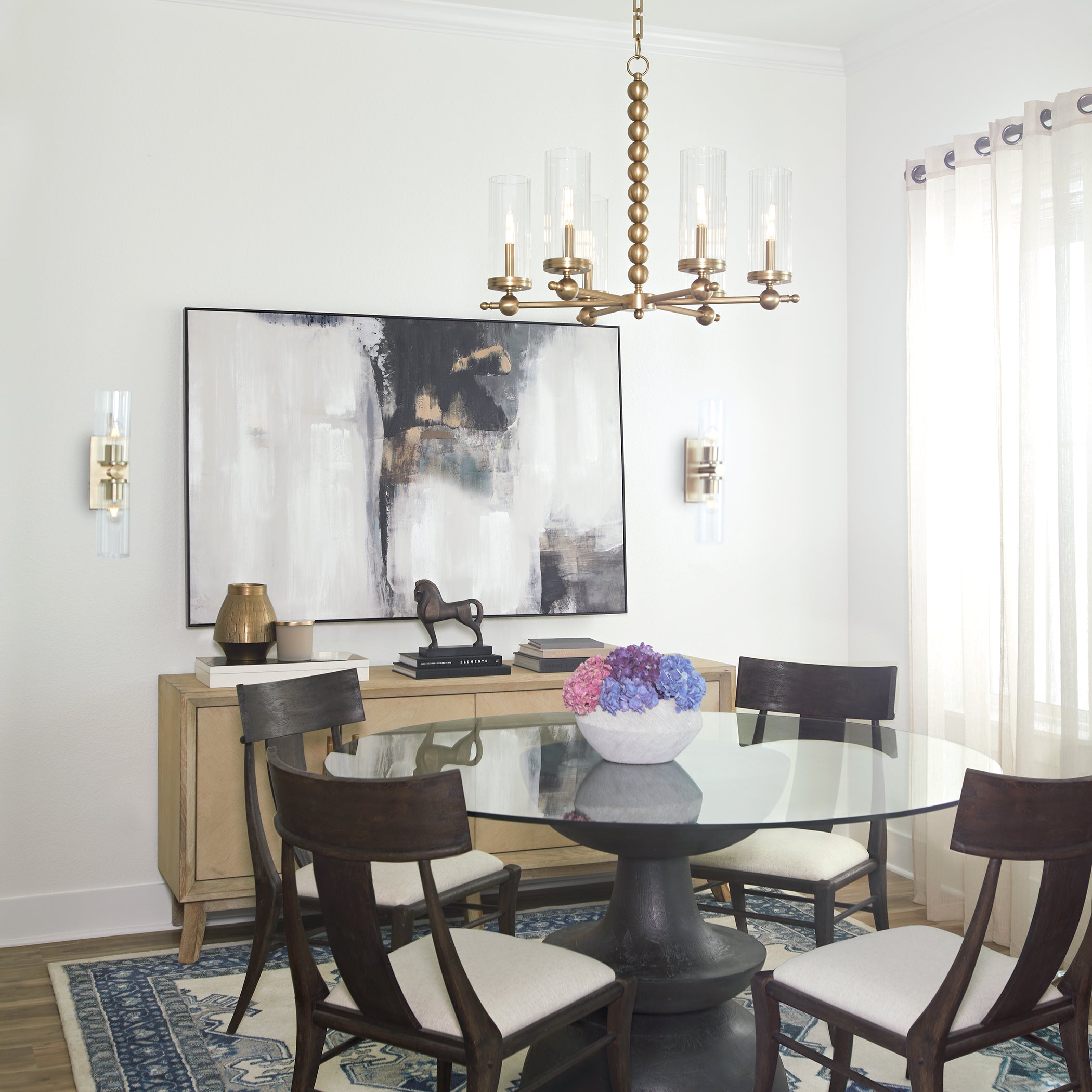 Quorum Lee Boulevard 660-6-80 Chandelier - Aged Brass