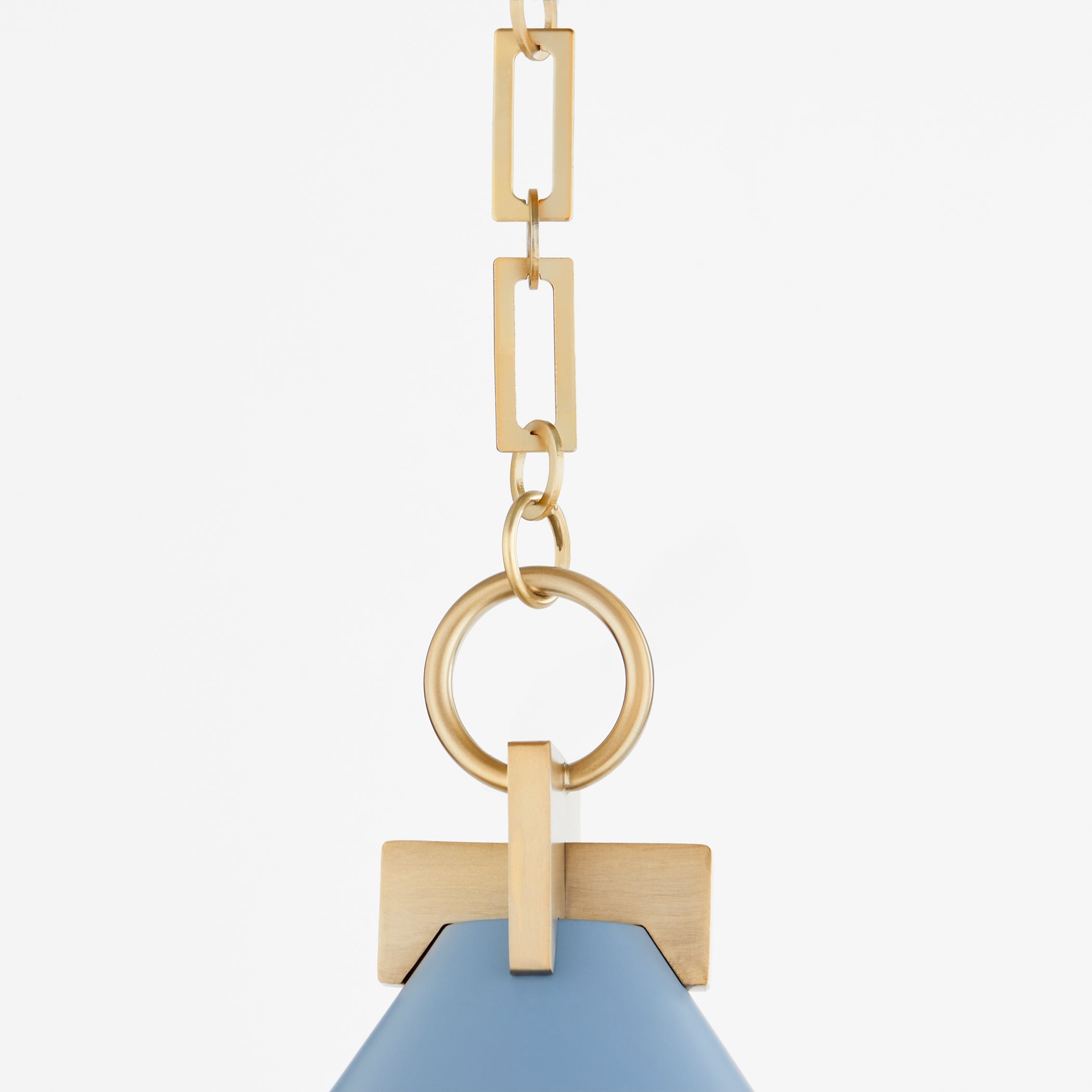 Quorum Jackson 68-16-1280 Pendant - Blue W/ Aged Brass