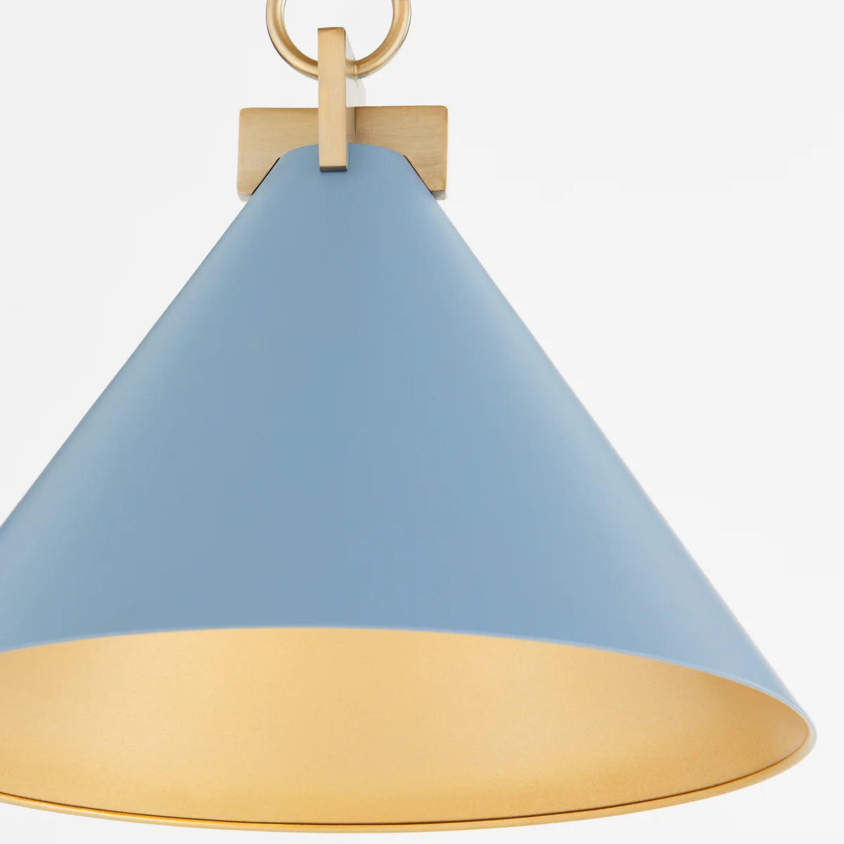 Quorum JACKSON 68-16-1280 Pendant - Blue W Aged Brass