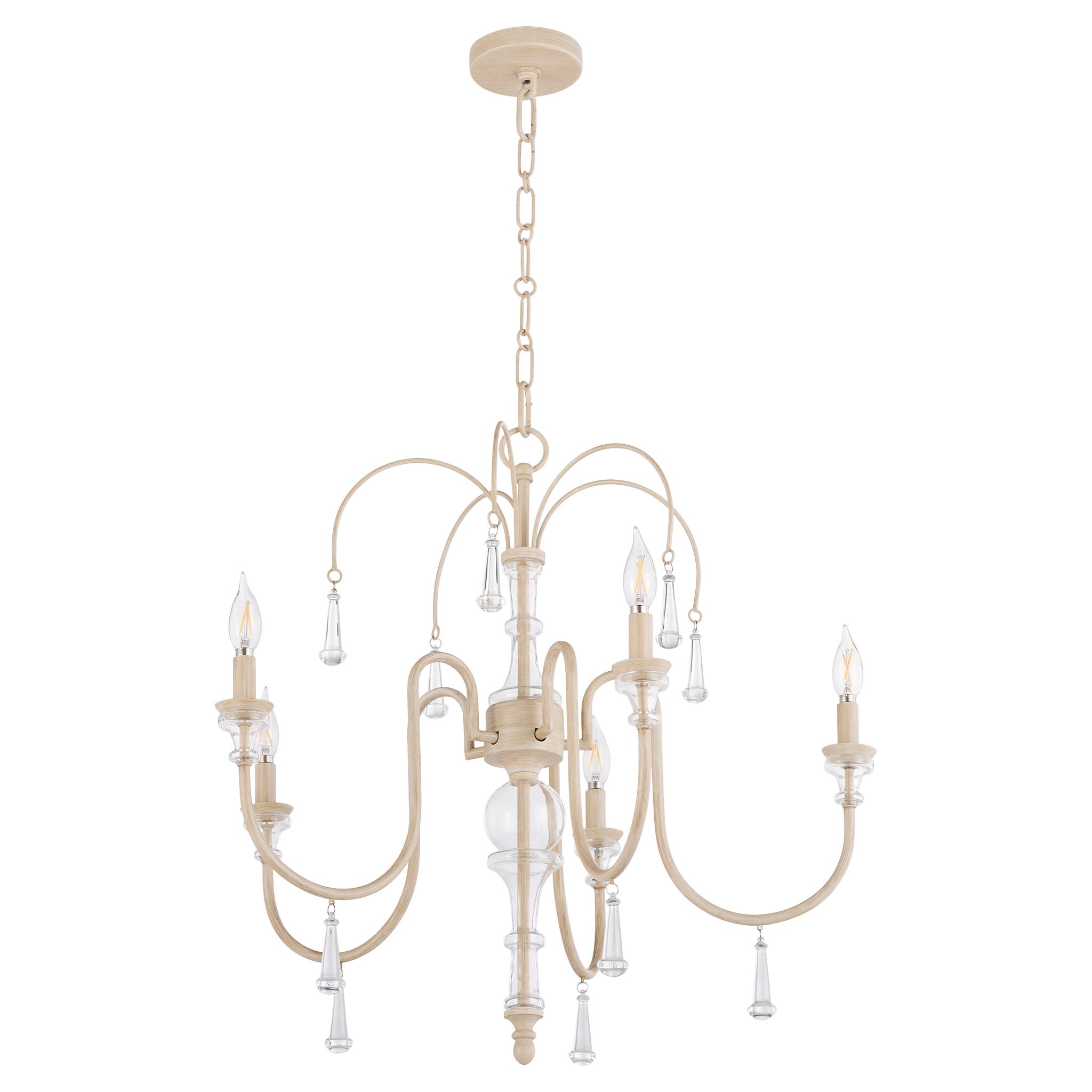 Quorum CLASICA 685-5-52 Chandelier - Washed Oak