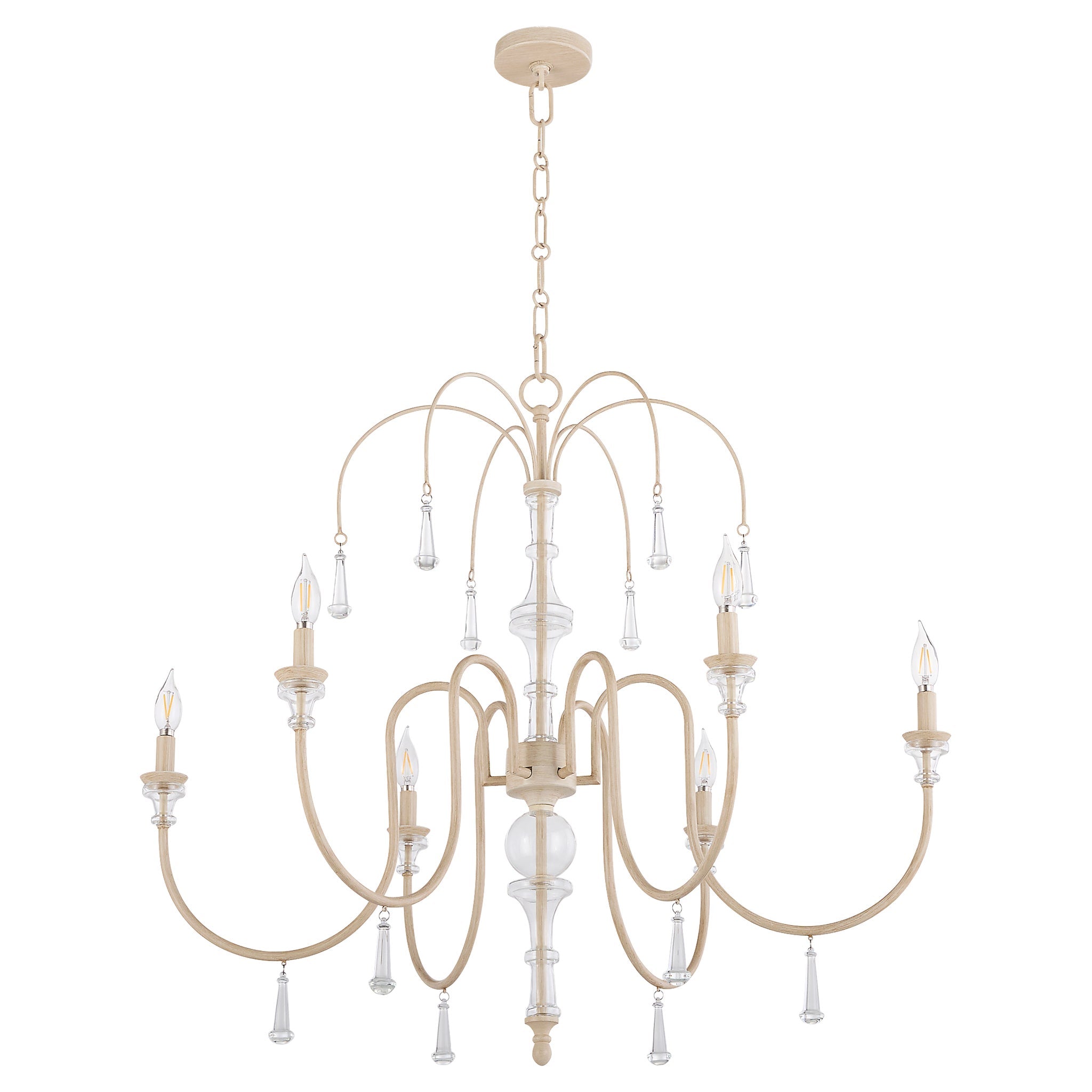 Quorum CLASICA 685-6-52 Chandelier - Washed Oak