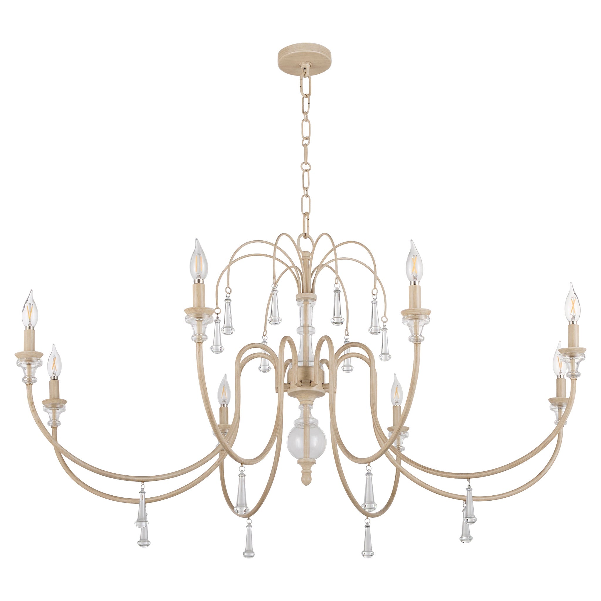 Quorum CLASICA 686-8-52 Chandelier - Washed Oak