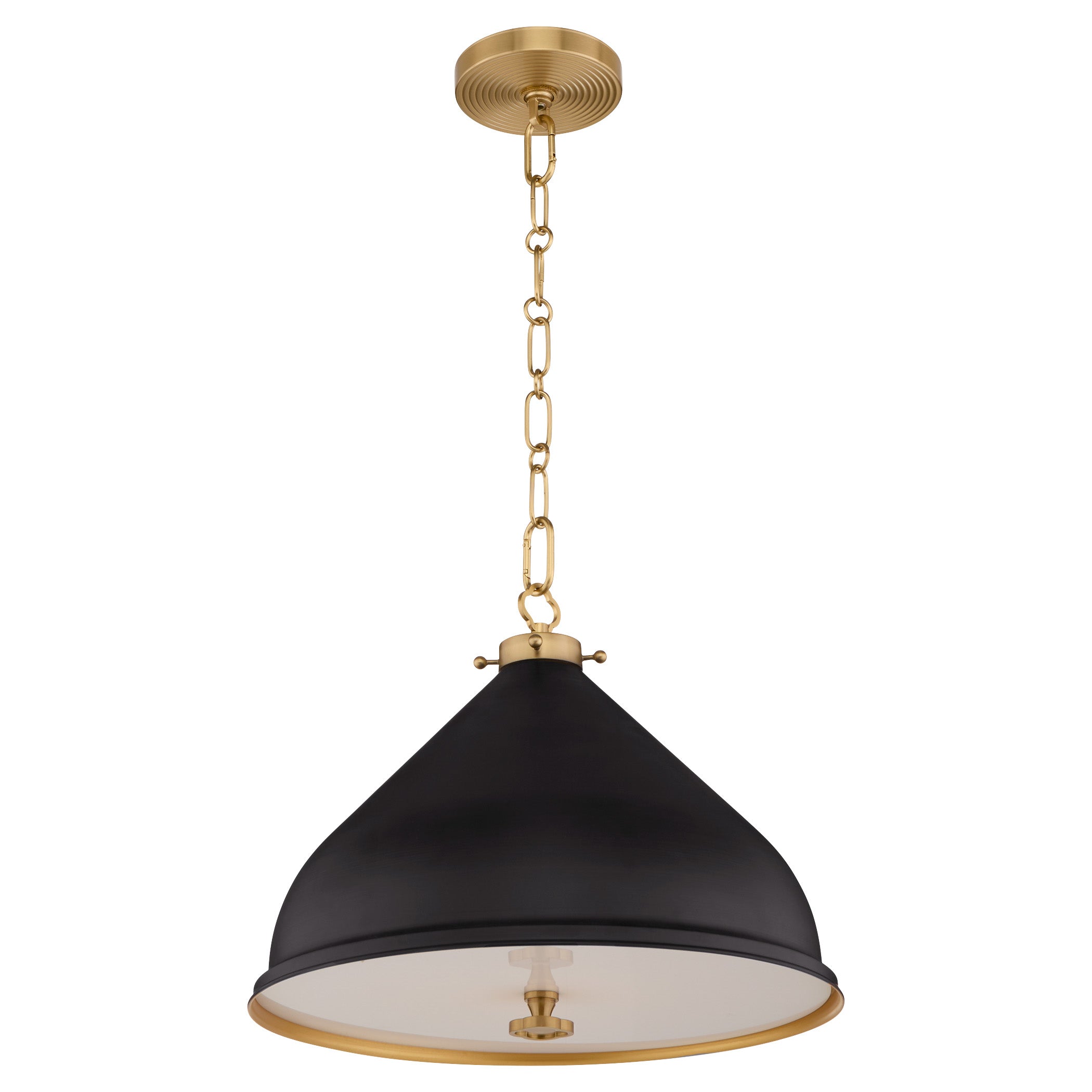Quorum BONNEL 6863-16-5980 Pendant - Matte Black Aged Brass