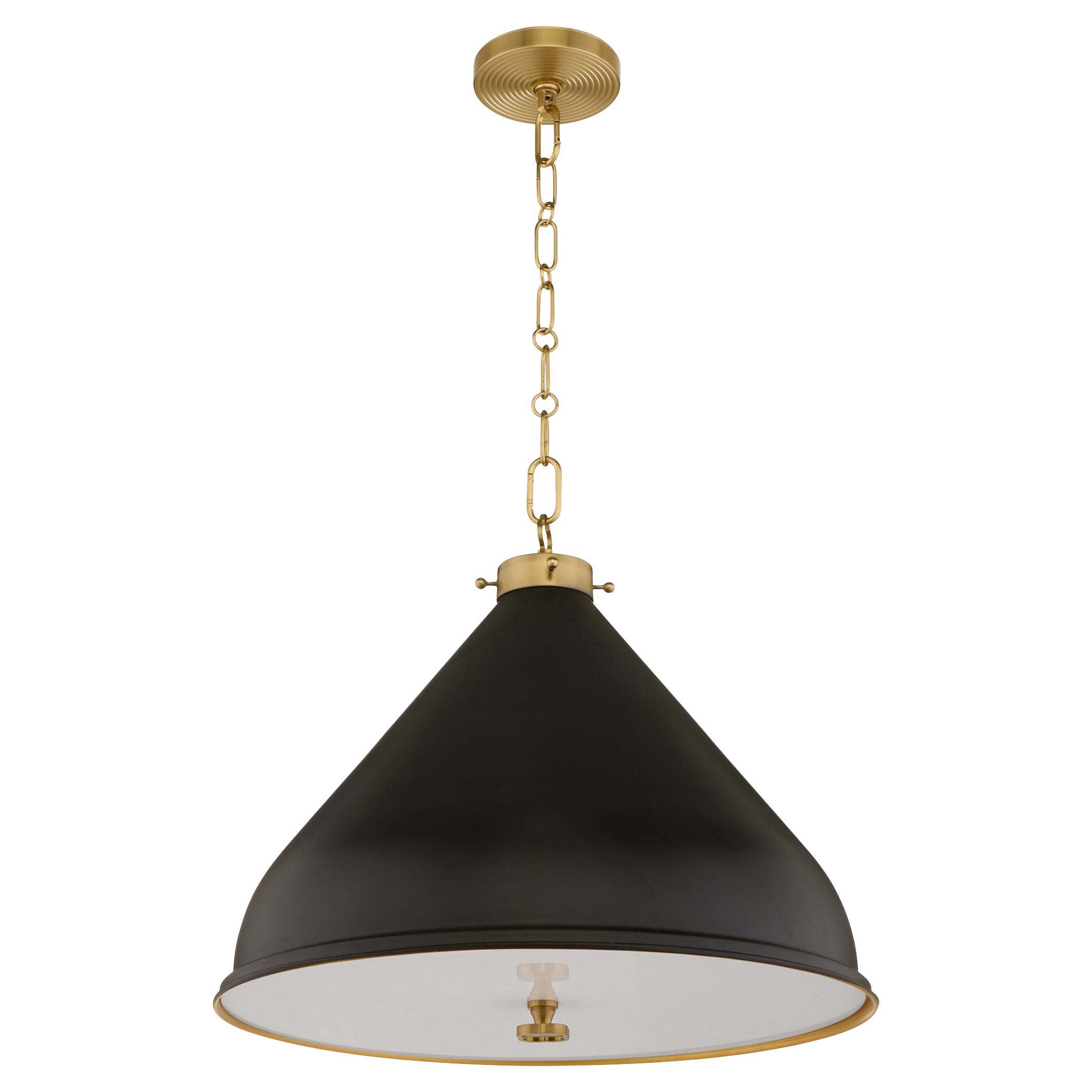 Quorum BONNEL 6863-20-5980 Pendant - Matte Black Aged Brass