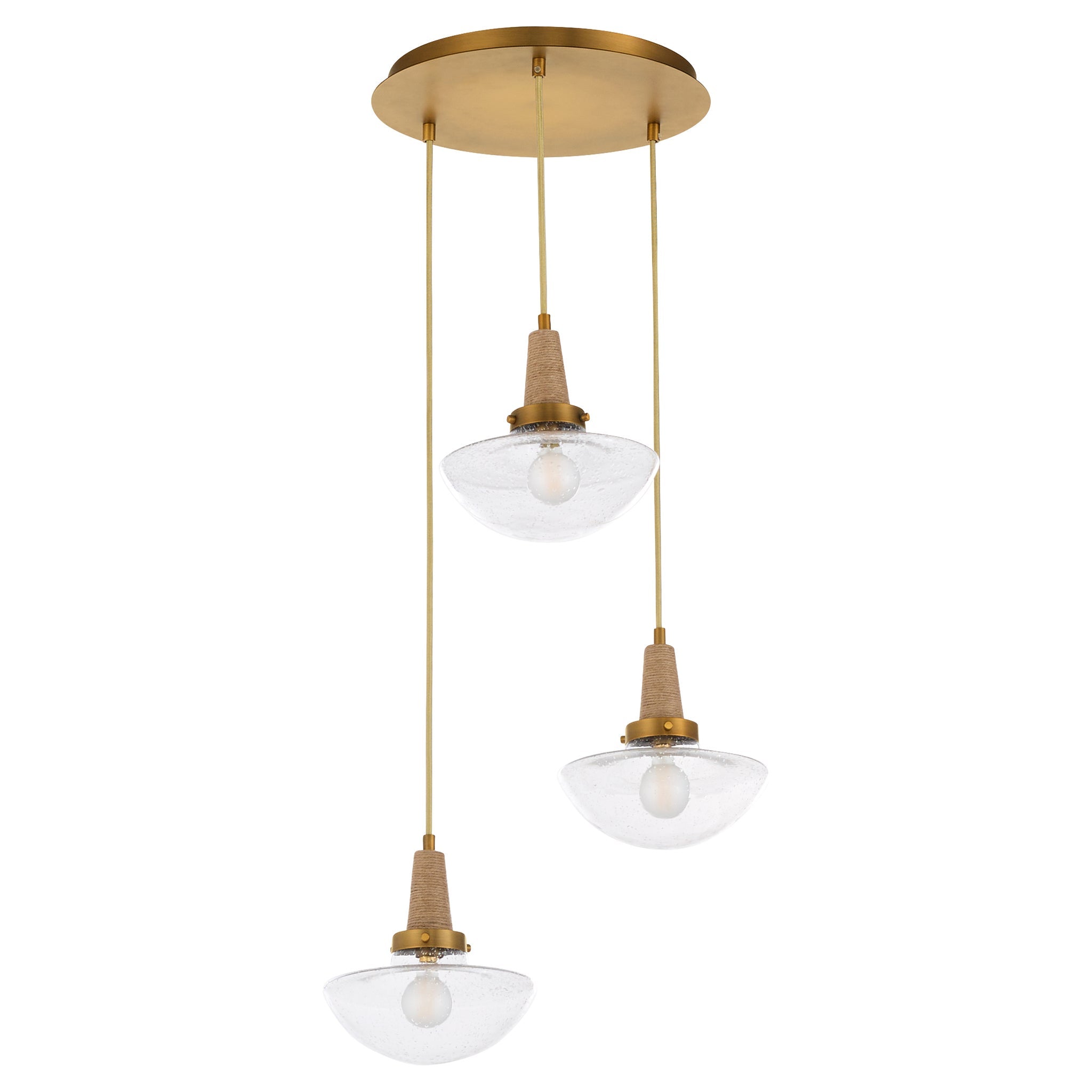 Quorum STOCKPORT 692-3-47 Pendant Modern - Brushed Brass