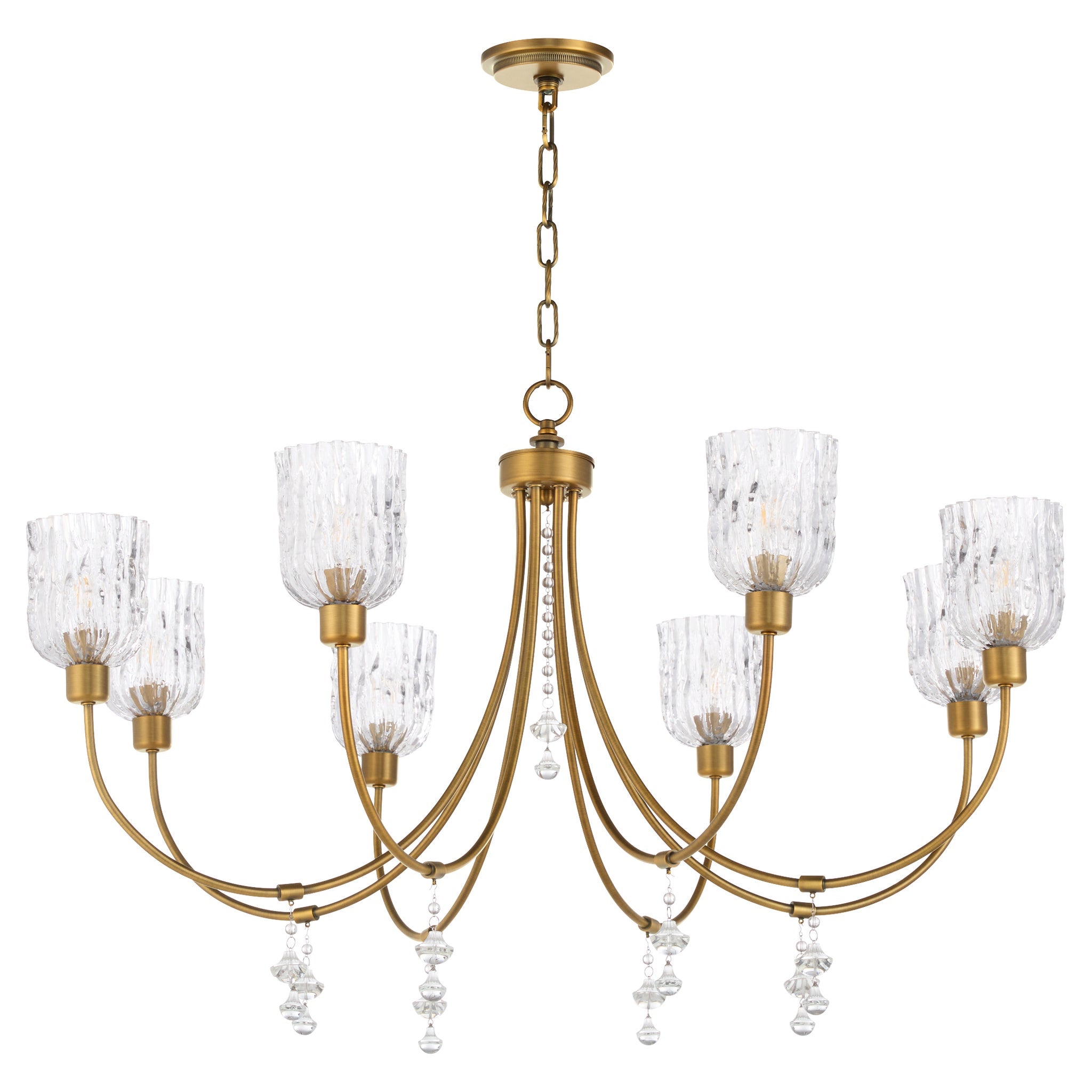 Quorum MERIAM 693-8-47 Chandelier Transitional - Brushed Brass