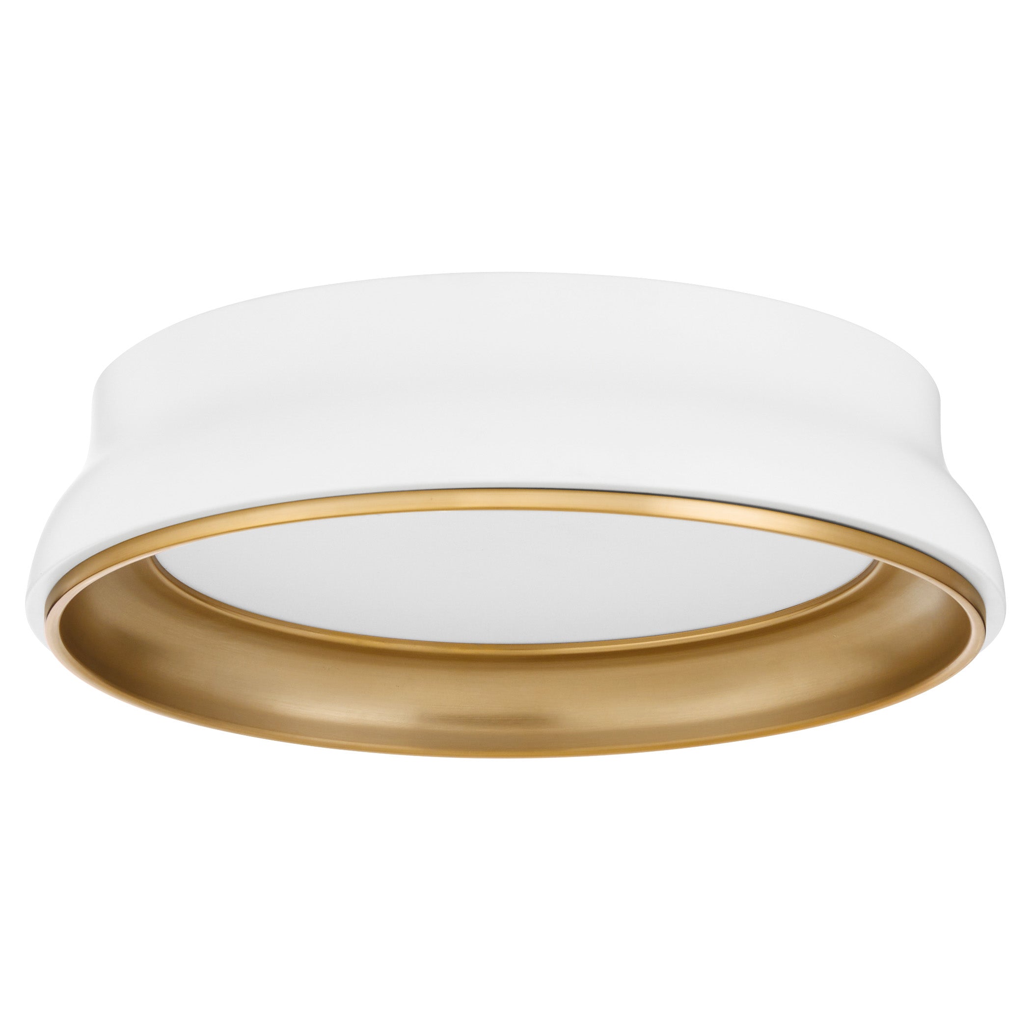 Quorum LEGEND 8-2018-0847 Flush Mount - Studio White Brushed Brass
