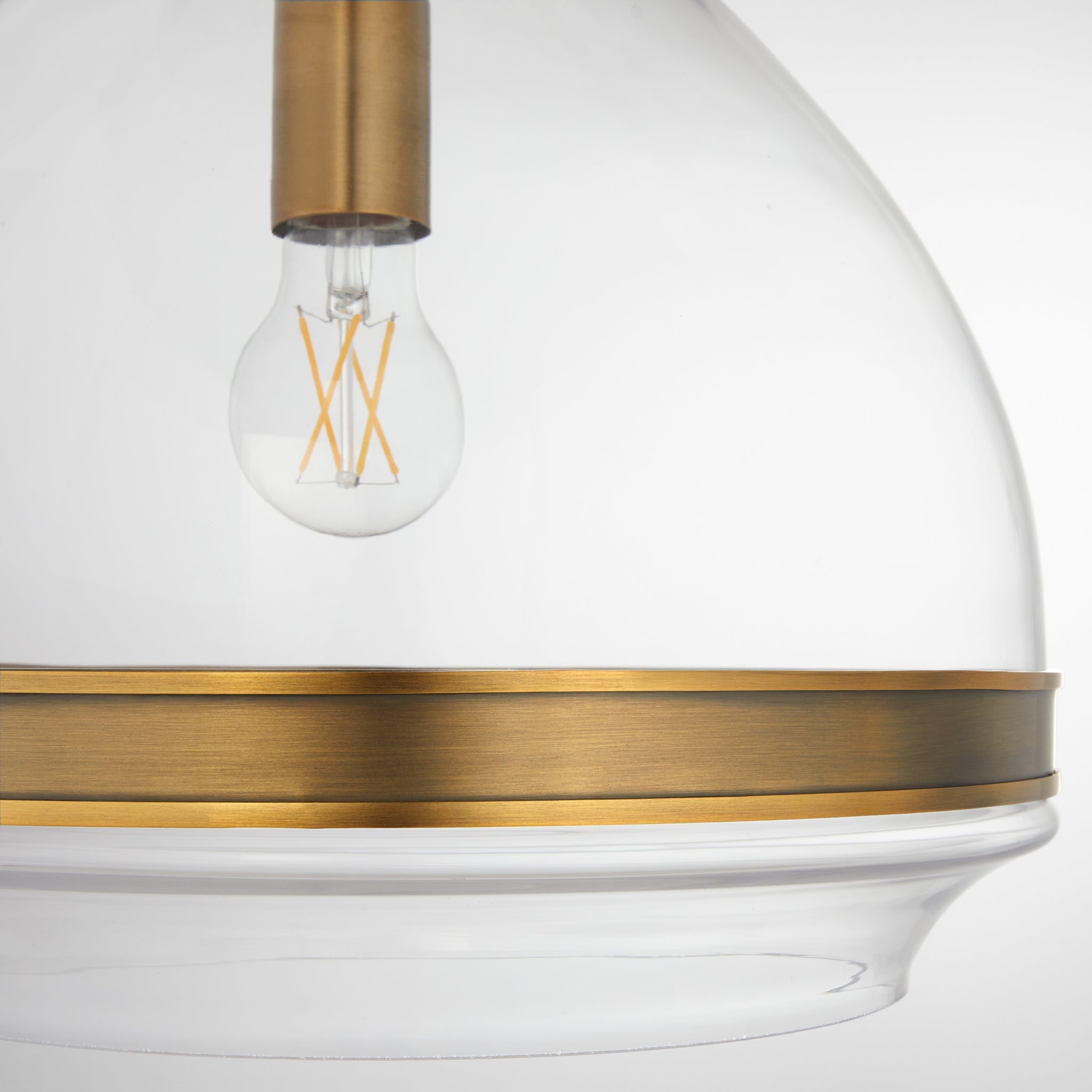 Quorum TILBROOK 8002-1-47 Pendant Transitional - Brushed Brass