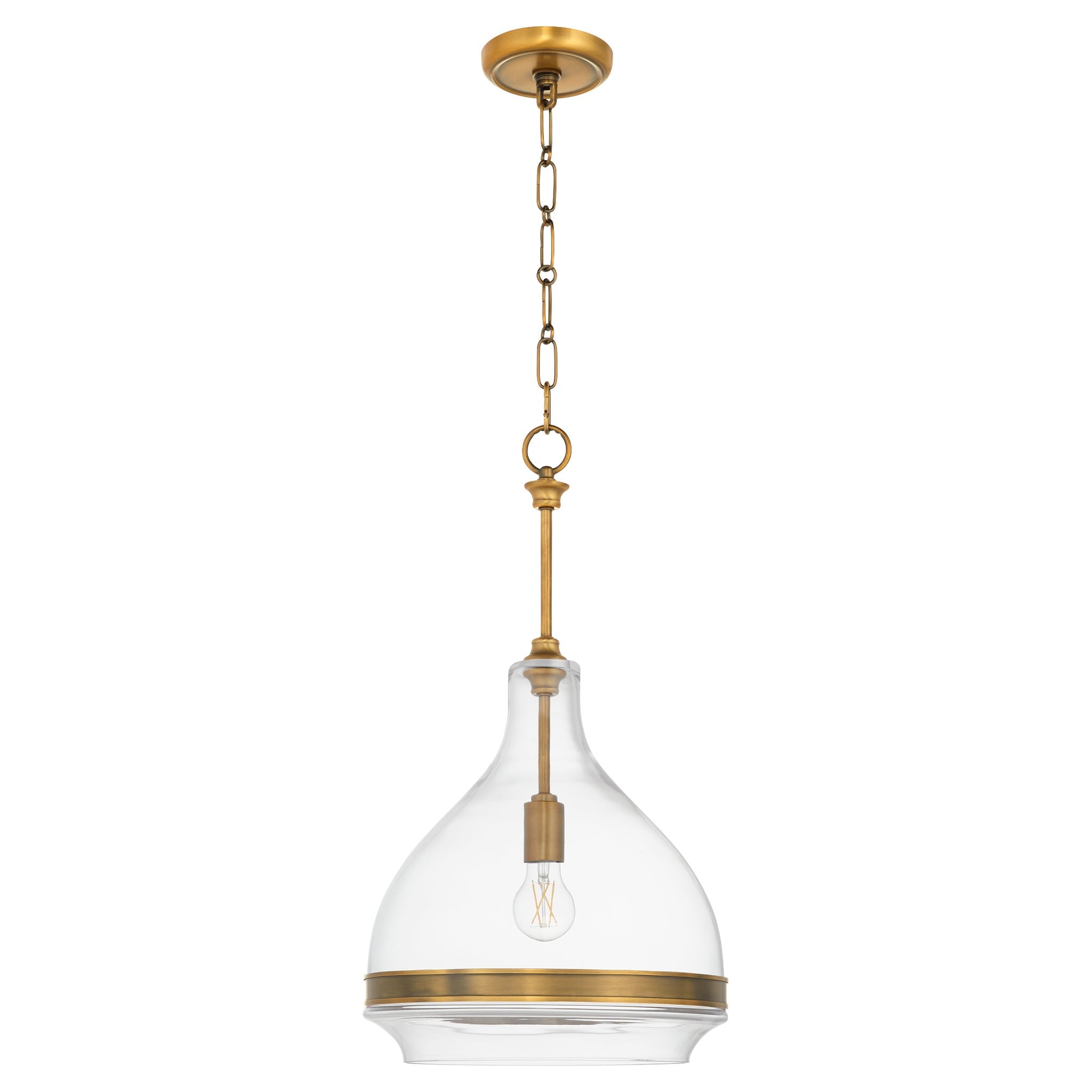 Quorum TILBROOK 8002-1-47 Pendant Transitional - Brushed Brass