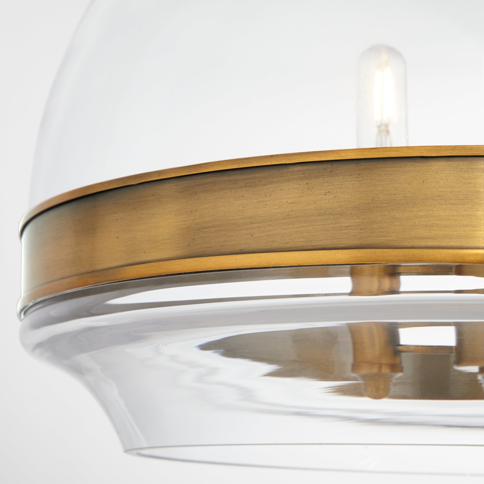 Quorum TILBROOK 8002-3-47 Pendant Transitional - Brushed Brass
