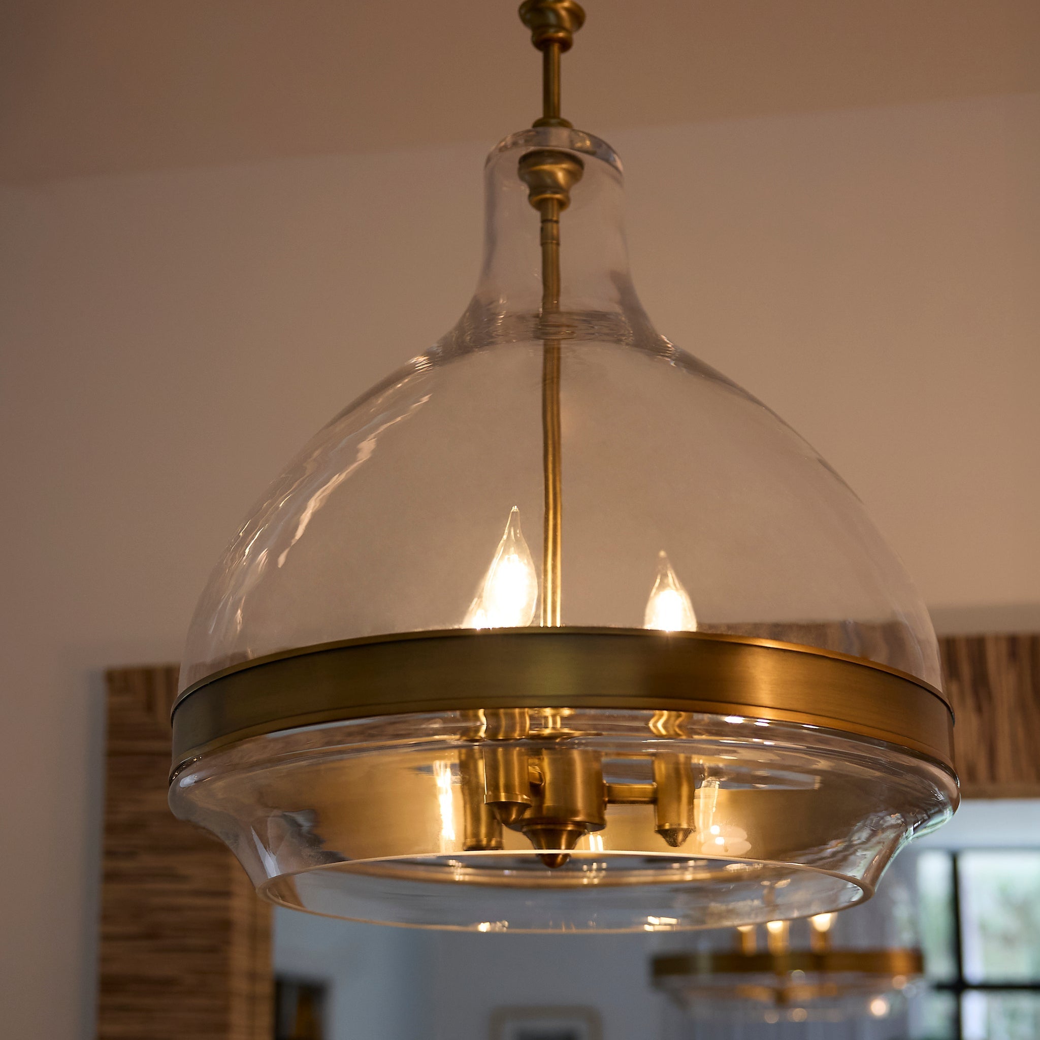 Quorum TILBROOK 8002-3-47 Pendant Transitional - Brushed Brass