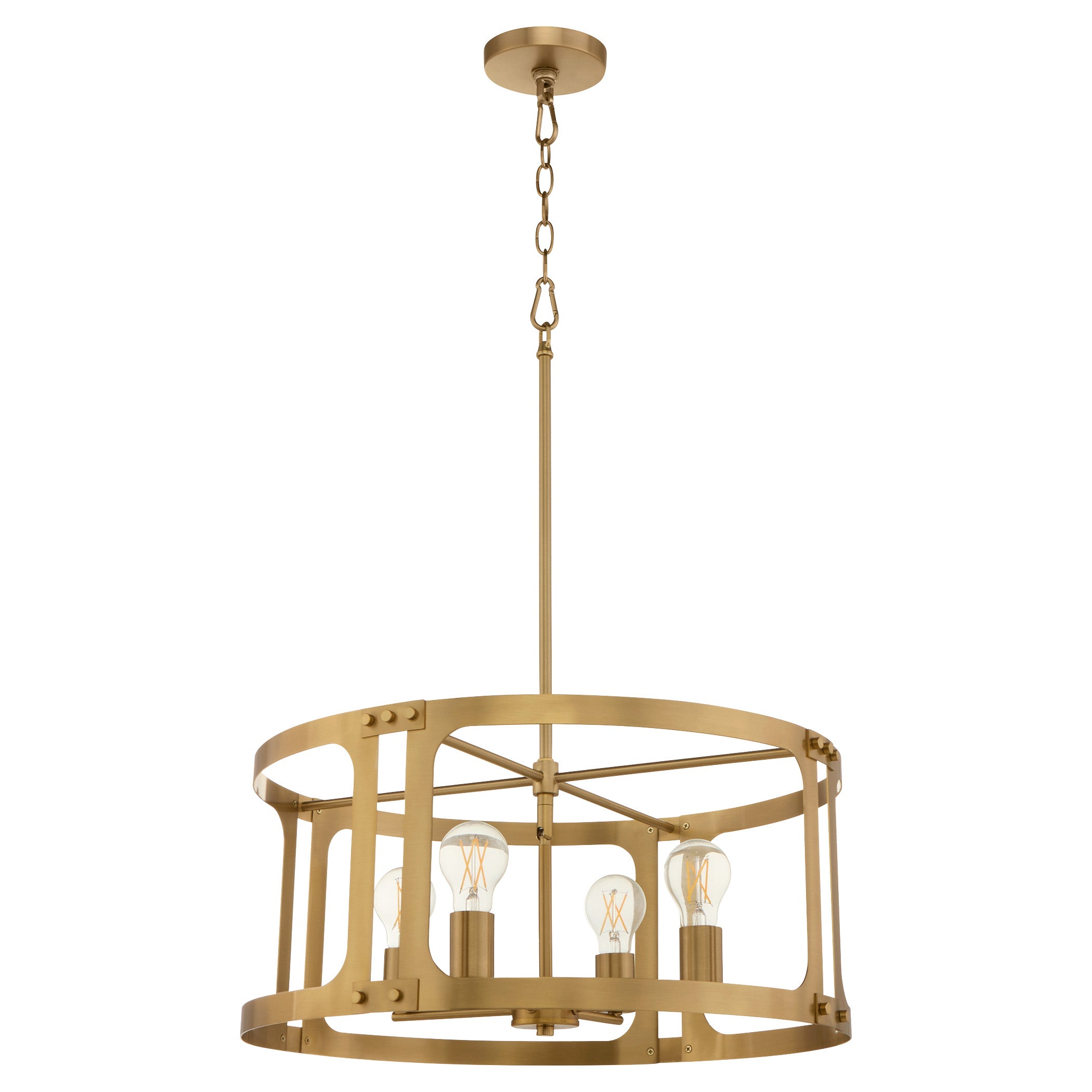Quorum COLBURN 8231-4-47 Pendant - Brushed Brass