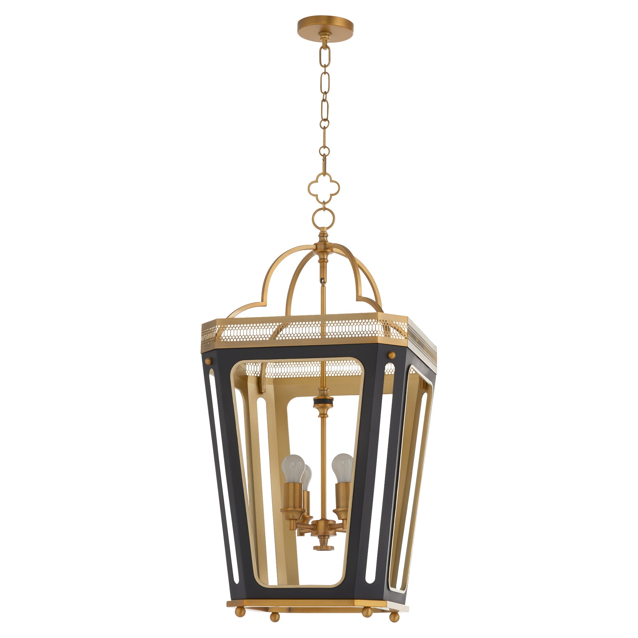Quorum LOIRE 840-4-5947 Pendant Transitional - Matte Black Brushed Brass