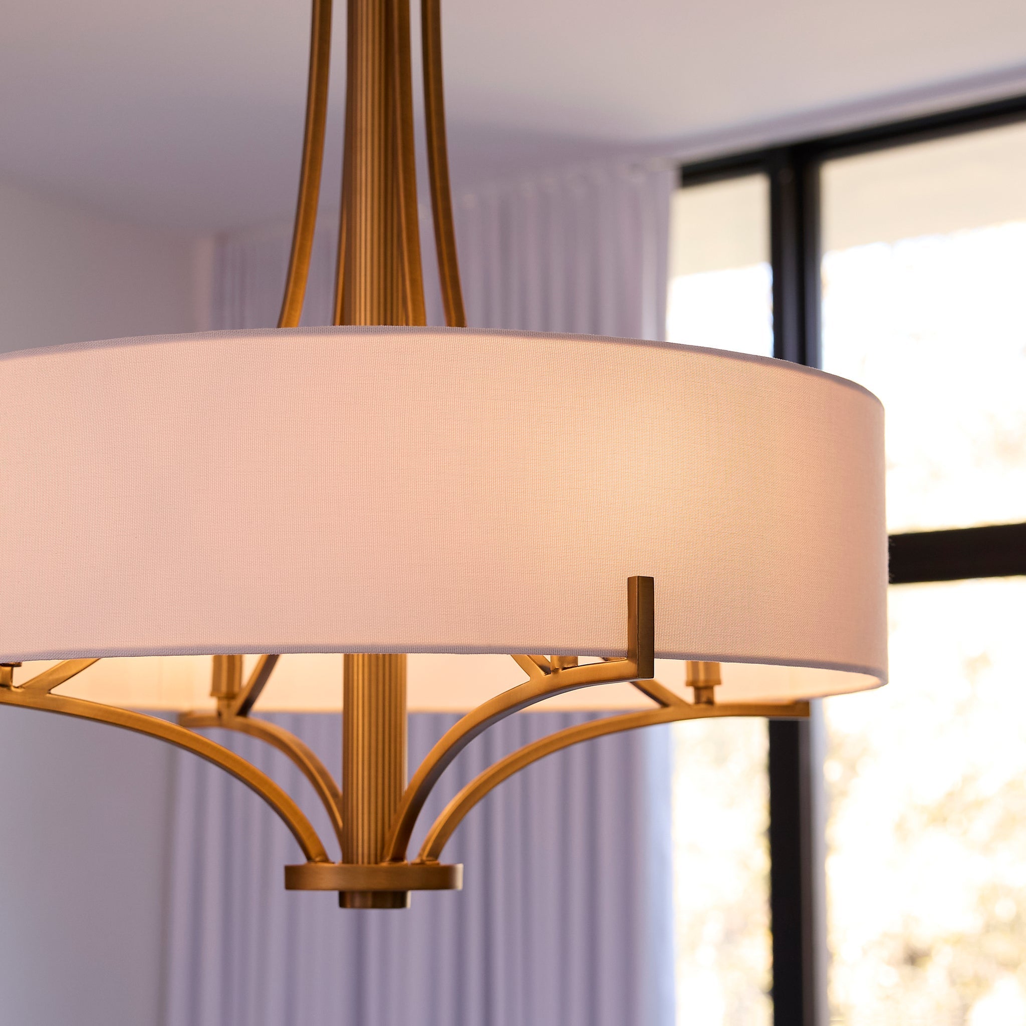 Quorum IMPERIAL 841-4-47 Pendant Transitional - Brushed Brass