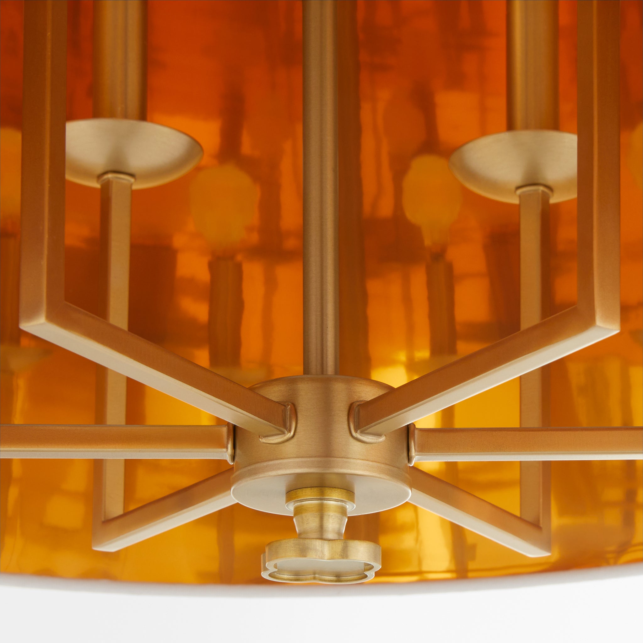 Quorum KARNES 8562-6-80 Pendant Transitional - Aged Brass