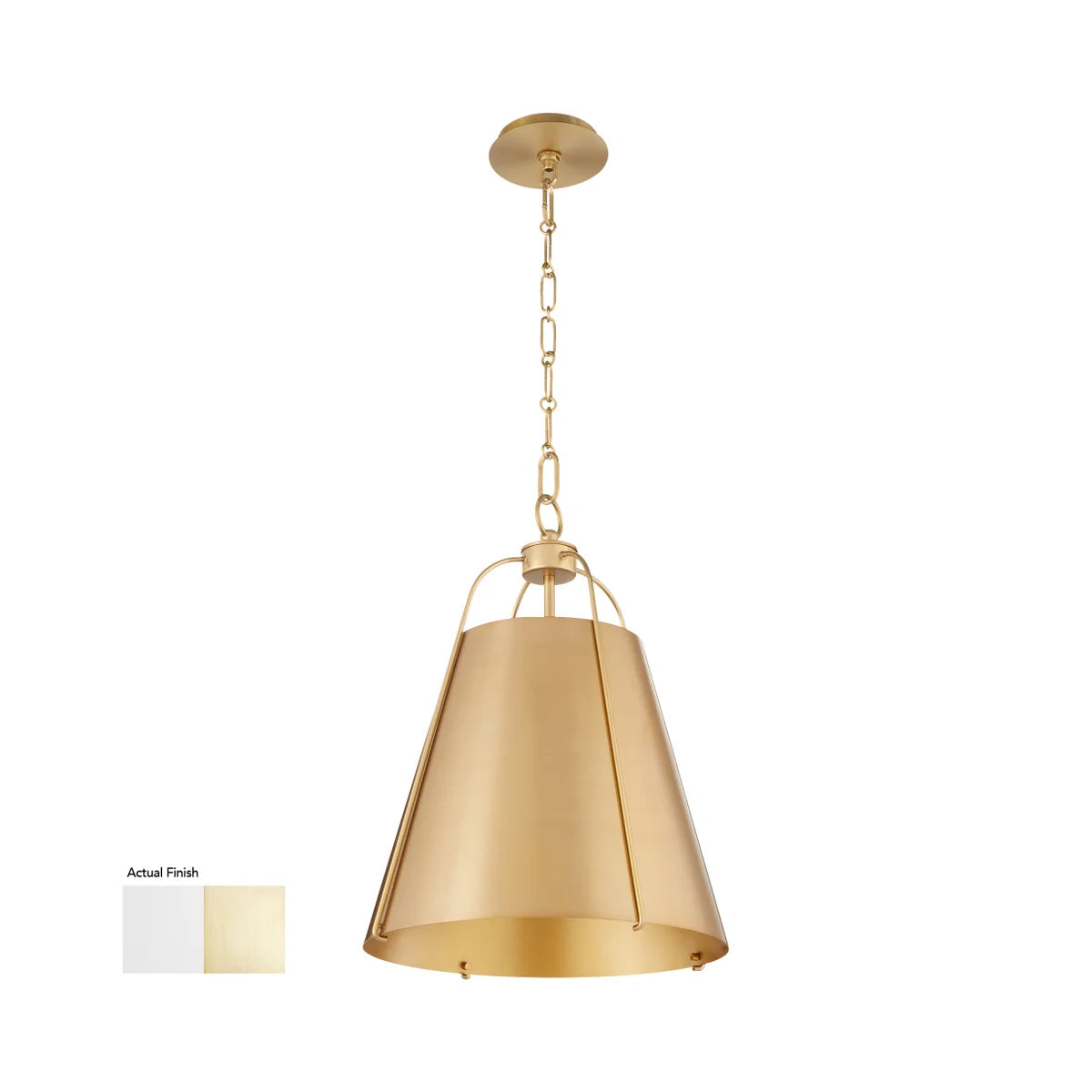 Quorum ELLEN 861-1-0880 Pendant - Studio White W Aged Brass