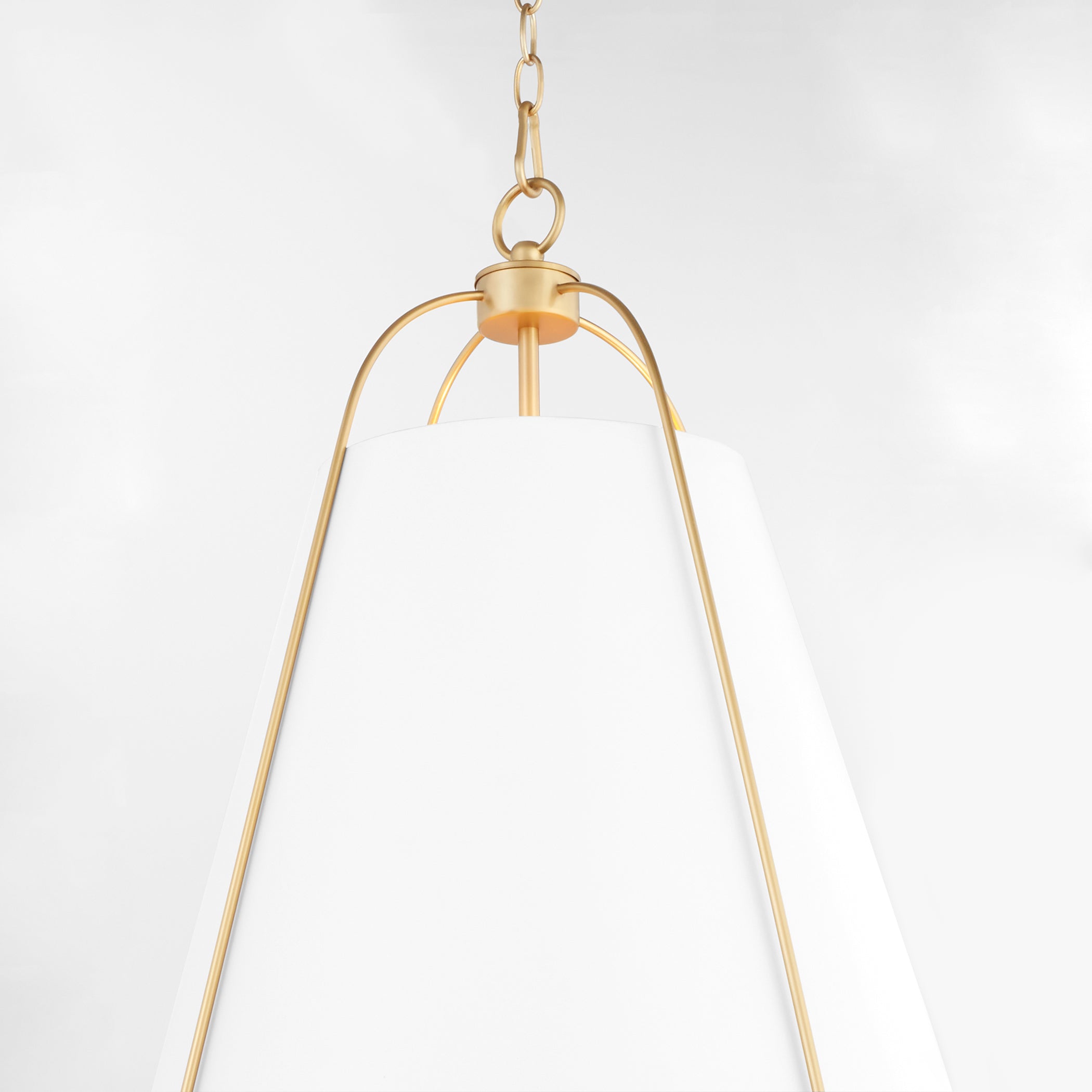 Quorum Ellen 861-3-0880 Pendant - Studio White W/ Aged Brass