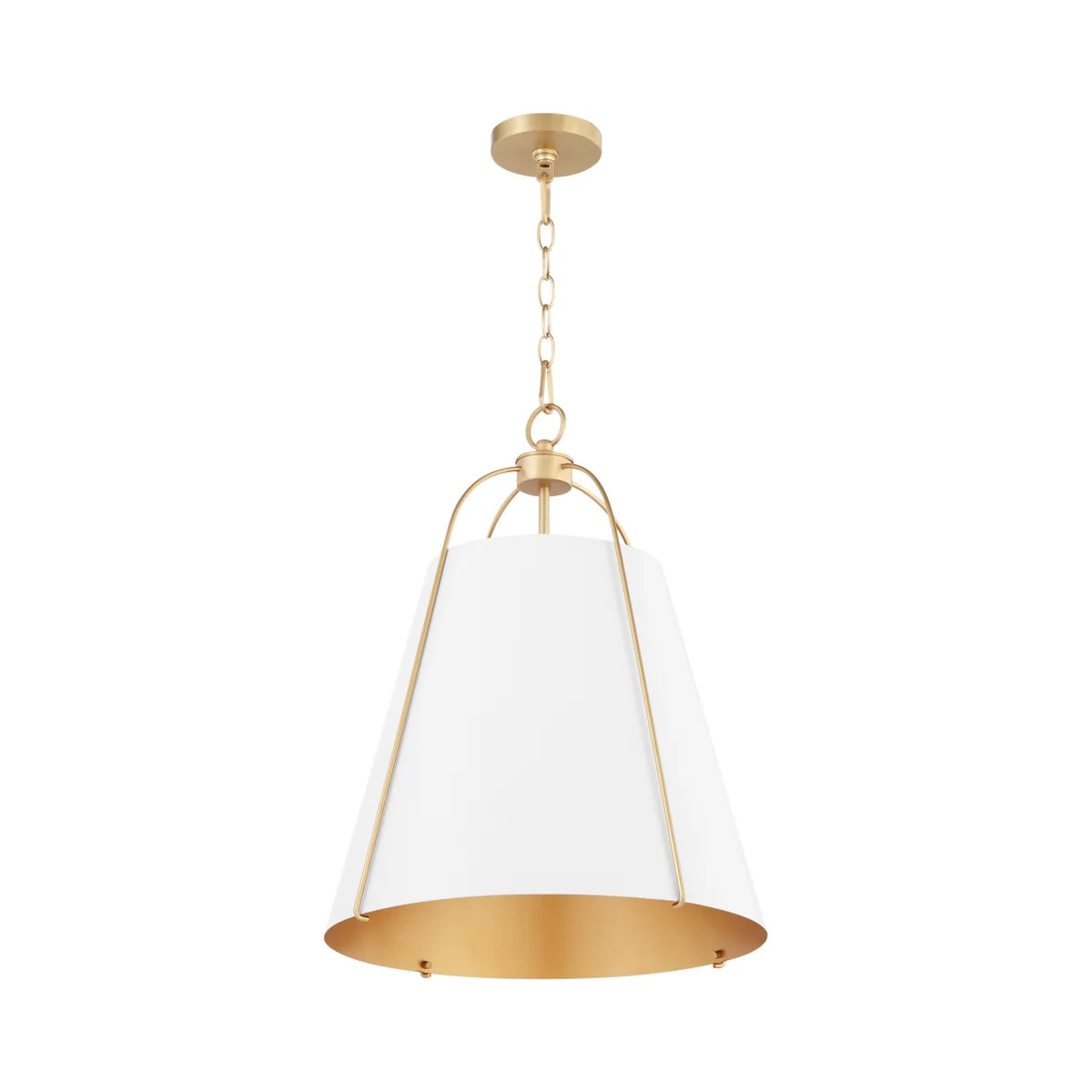 Quorum ELLEN 861-1-0880 Pendant - Studio White W Aged Brass