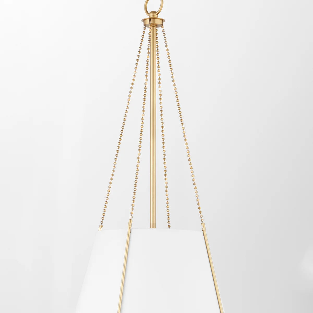 Quorum DENISE 862-3-0880 Pendant - Studio White W Aged Brass