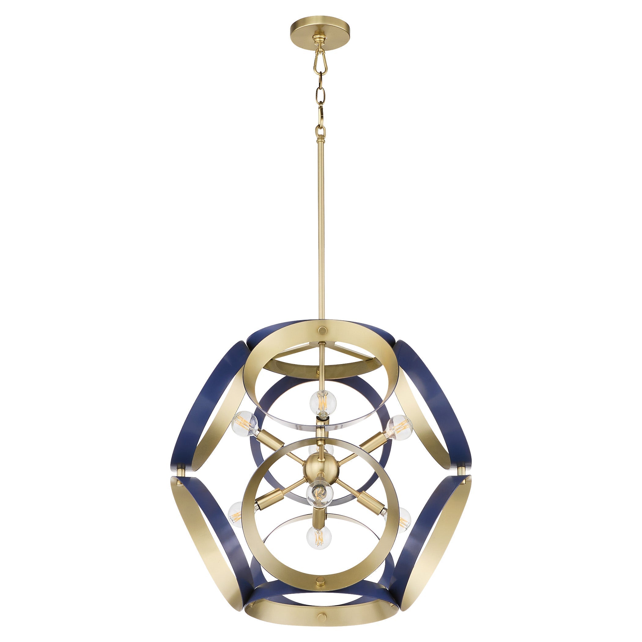 Quorum DOMAIN 865-8-3280 Pendant - Blue Aged Brass