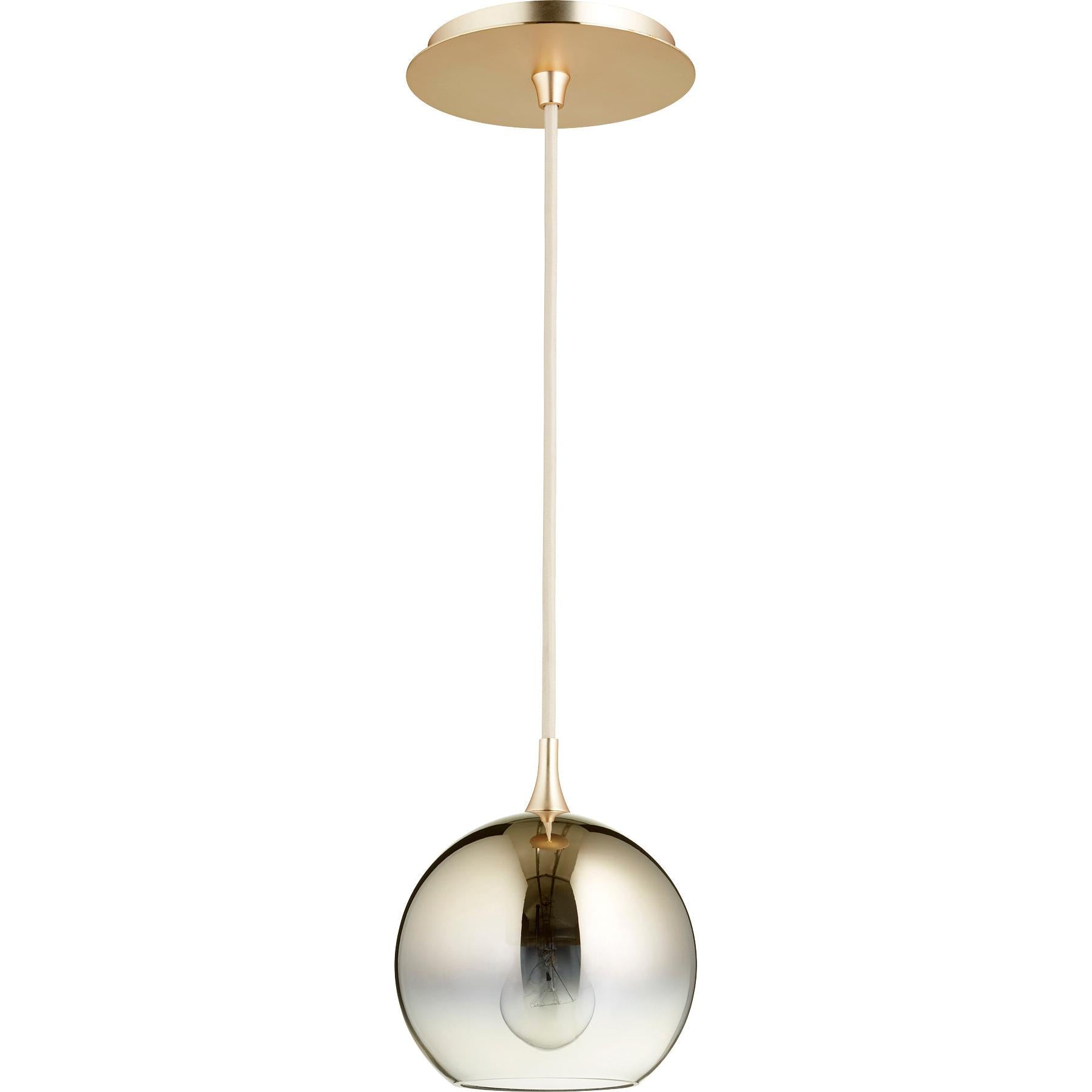 Quorum 889-2020 Pendant - Satin Gold W/ Light Gold Ombre