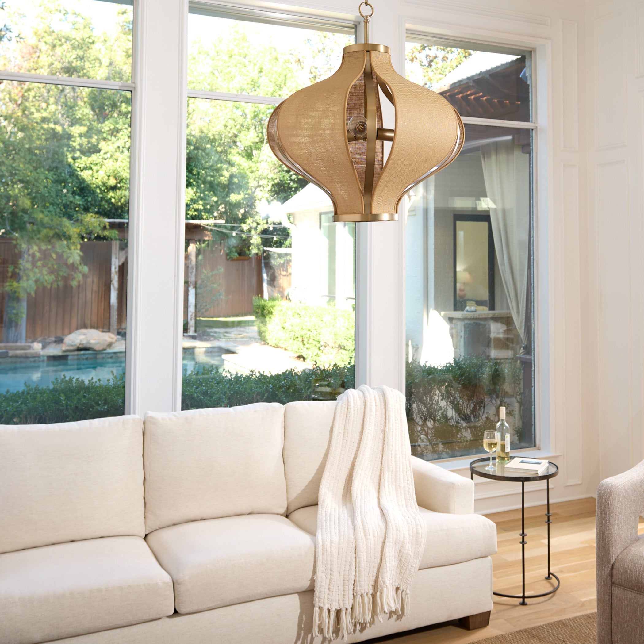 Quorum MONROE 892-3-80 Pendant - Aged Brass