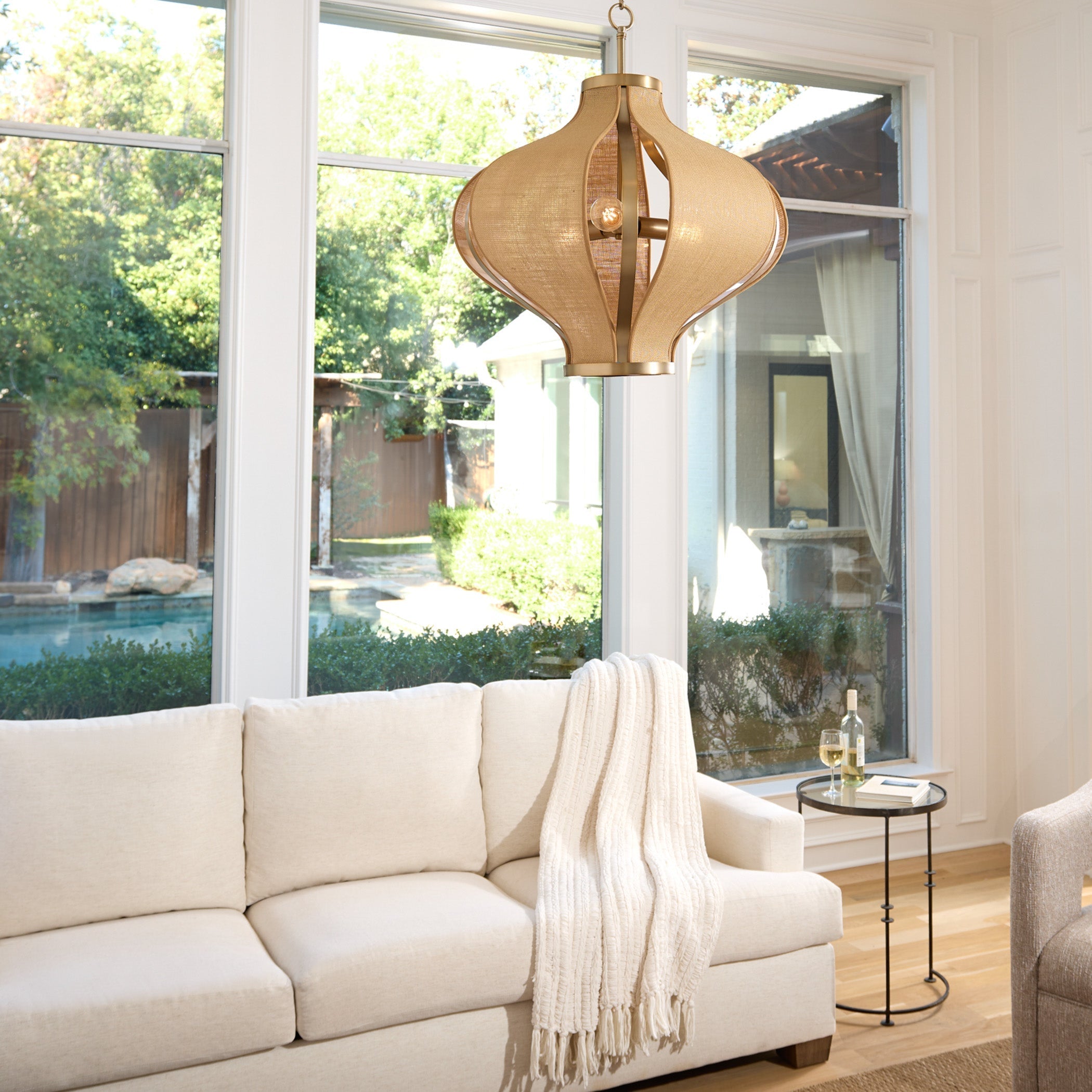 Quorum MONROE 892-3-80 Pendant - Aged Brass