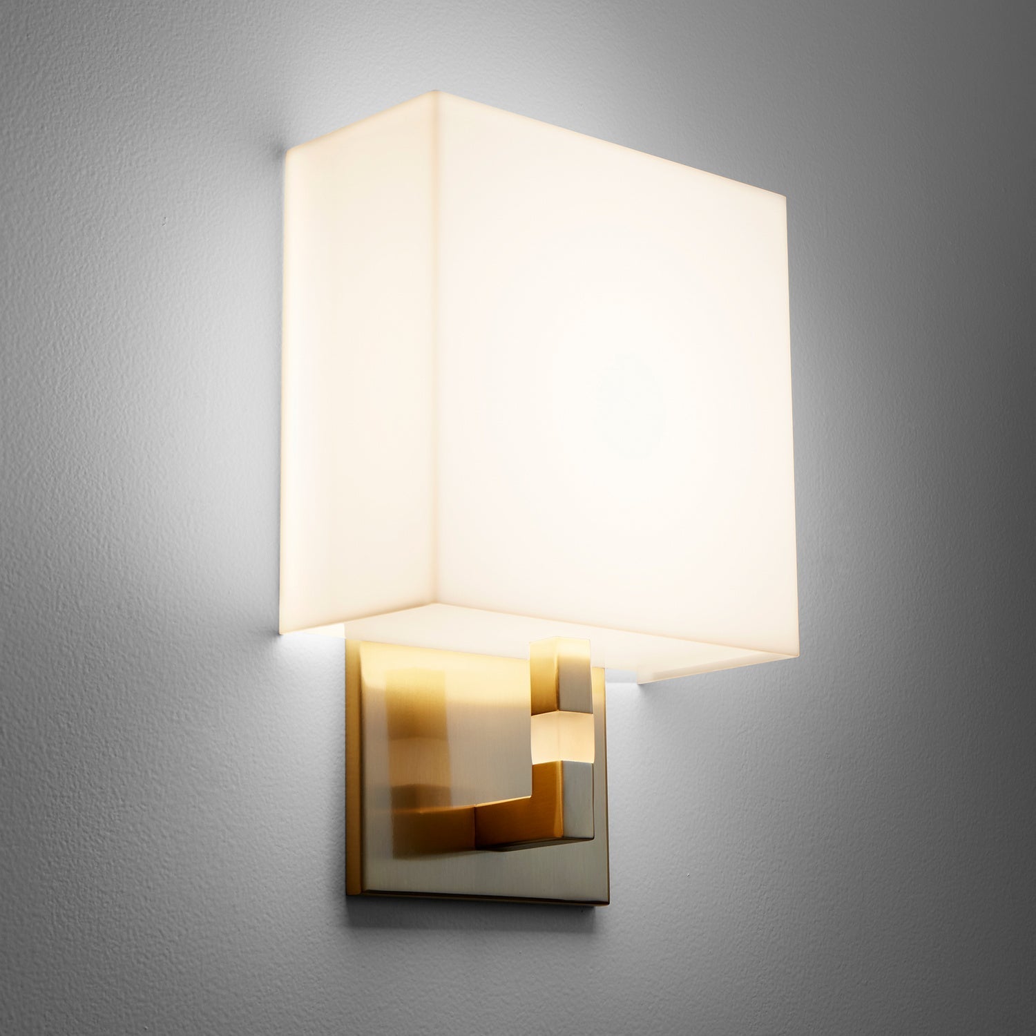 Oxygen by Quorum CHAMELEON 3-521-40 Sconce Transitional - Aged Brass W Matte White Acrylic