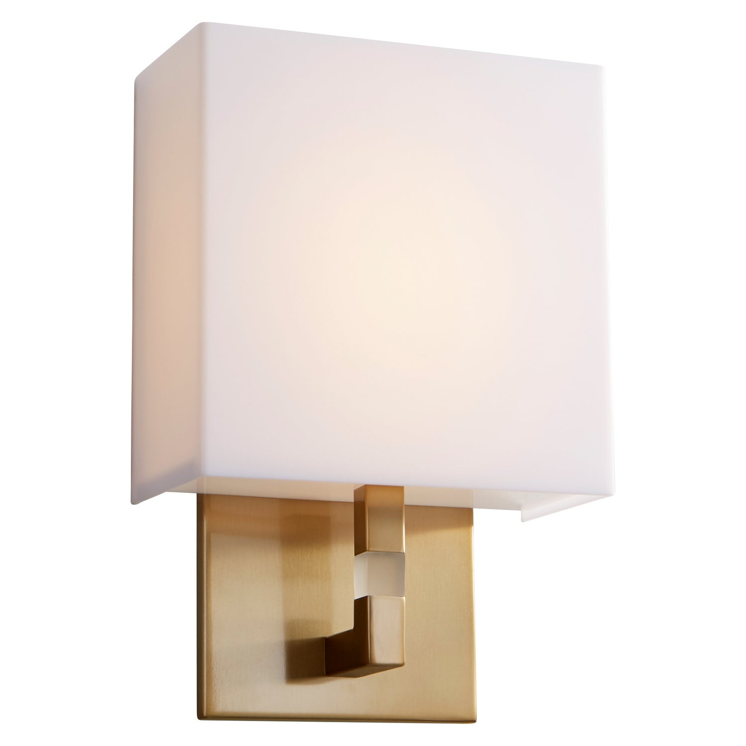 Oxygen by Quorum CHAMELEON 3-521-40 Sconce Transitional - Aged Brass W Matte White Acrylic