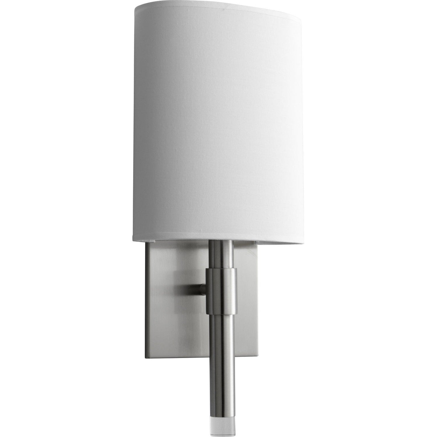 Oxygen Beacon 3-587-124 Modern Sconce - Satin Nickel W/ White Linen