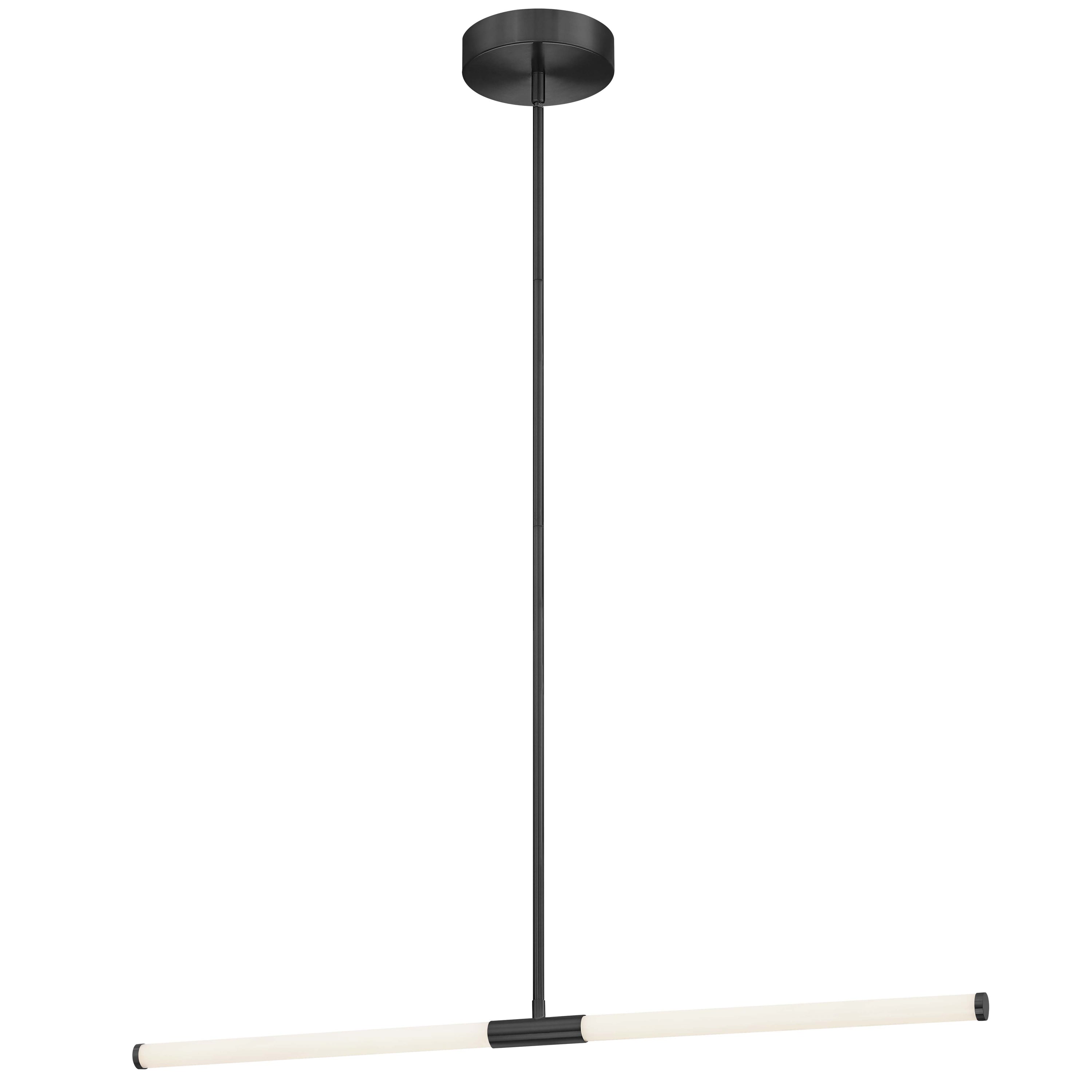 Dainolite CVT-3620LEDHP-MB 20W Horizontal Pendant Matte Black with White Acrylic Diffusers