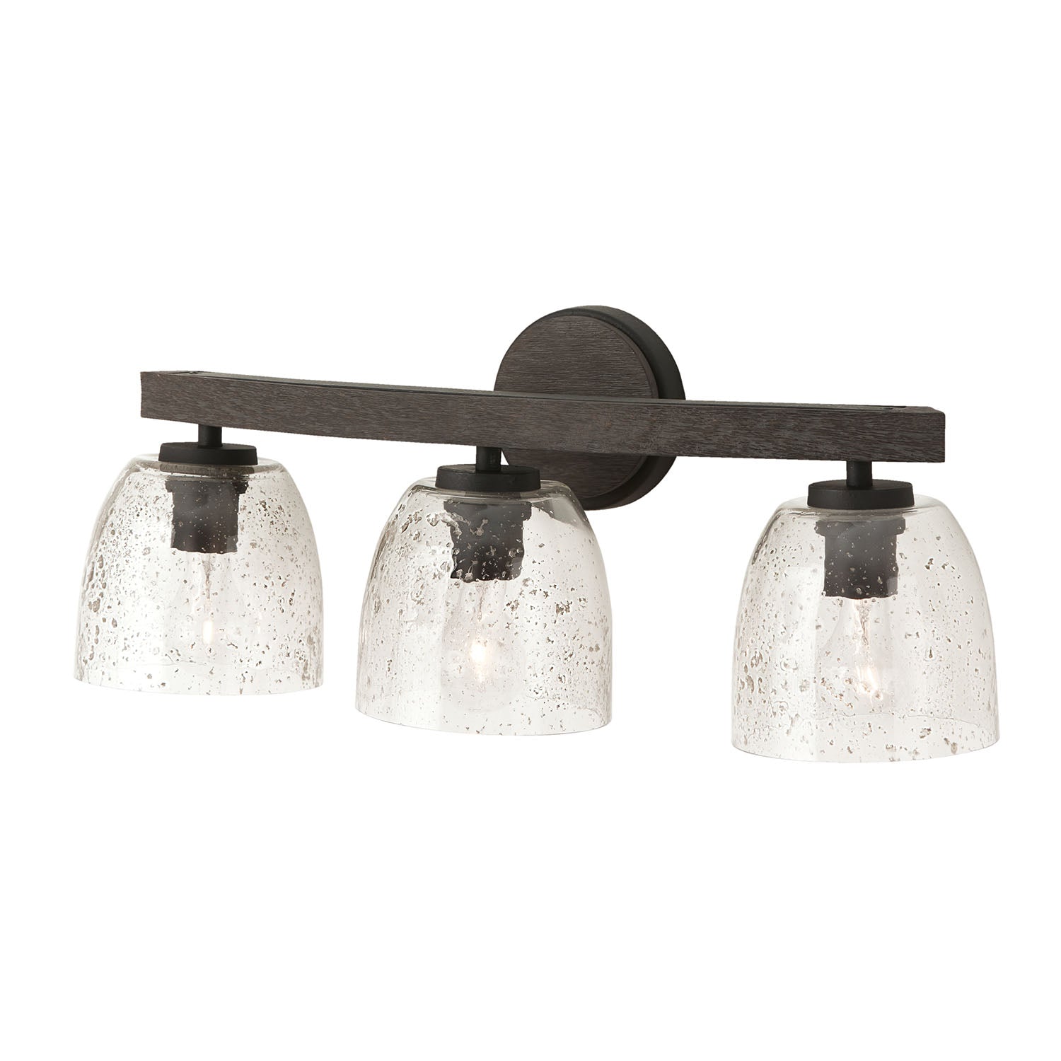 Capital Lighting 147631CK-536 Clive 3-Light Vanity Light Fixture - Carbon Grey, Black Iron